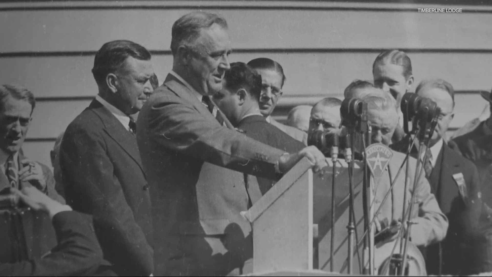 Audio survives of President Roosevelt unveiling the building in 1937, a product of the Works Progress Administration and the Second New Deal.