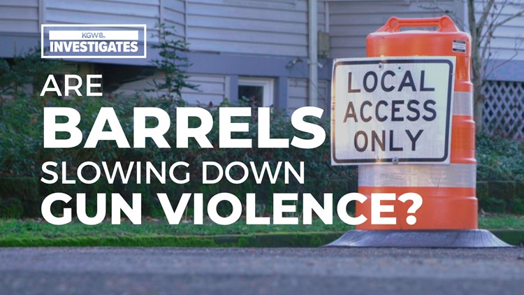 Portland’s plan to use traffic barrels to curb gun violence isn’t working, data suggests