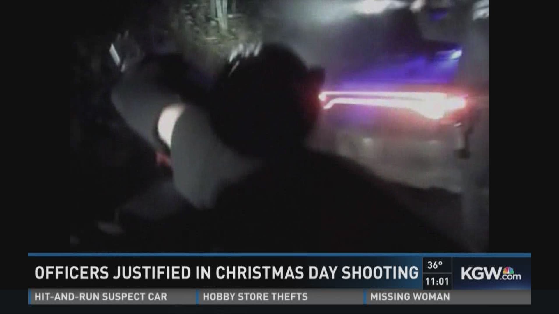 Officers justified in Christmas night shooting