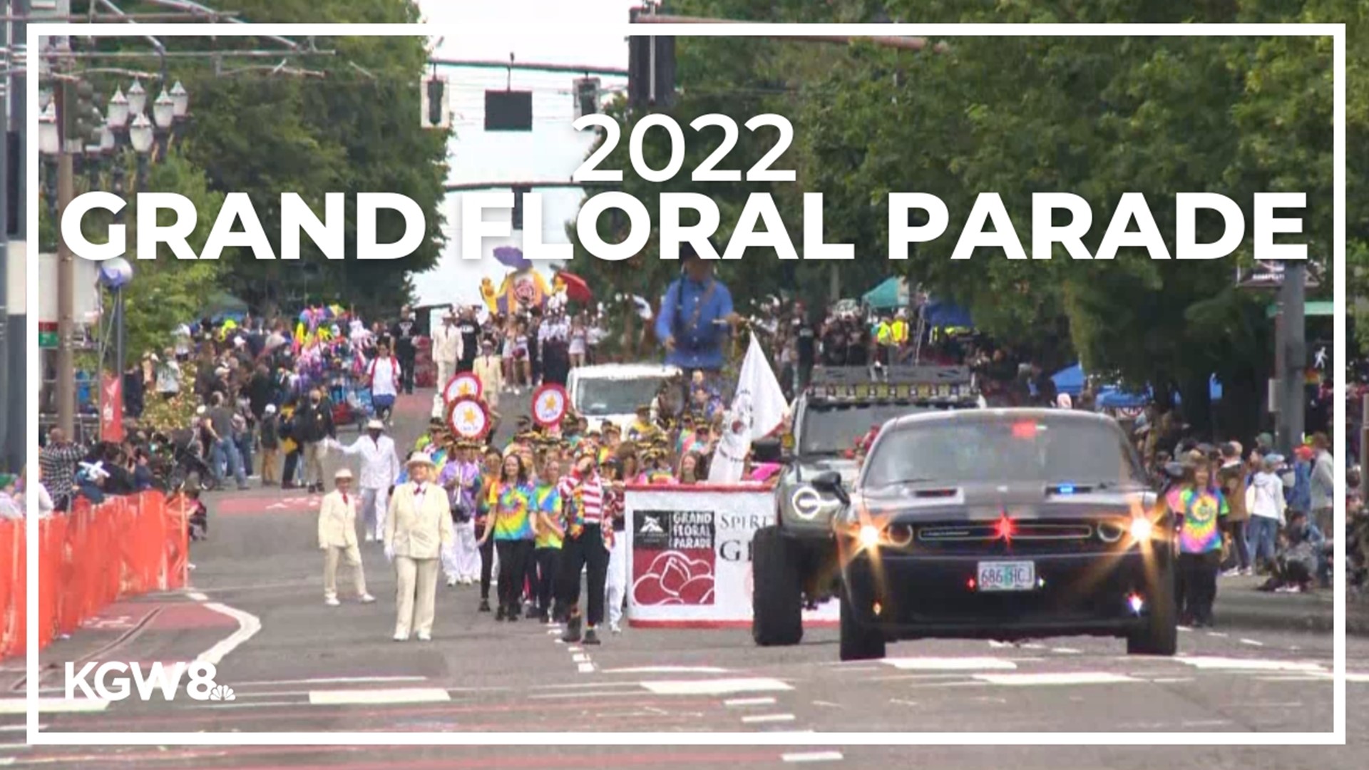 The Grand Floral Parade kicks off from the Veterans Memorial Coliseum in North Portland. The iconic Rose Festival event was canceled two years in a row due to COVID.