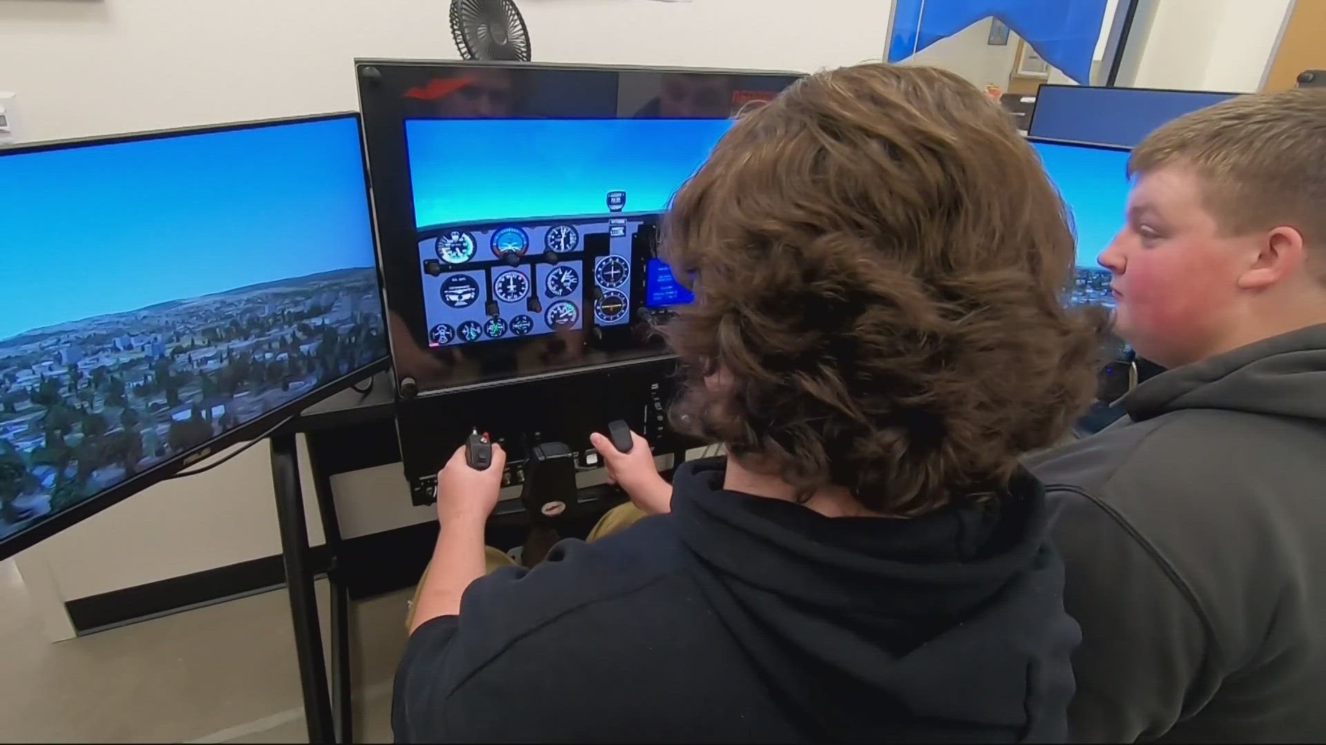 Two new programs in the school district this year teach students about aviation and behavioral health. Both job fields are facing staff shortages.