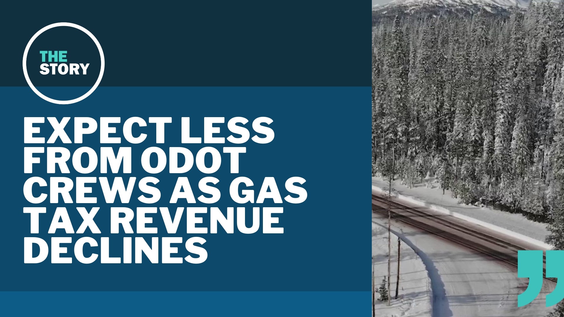 Snowstorms tend to stretch ODOT maintenance crews to their limits, and those limits will be a little lower this year due to declines in Oregon's gas tax revenue.