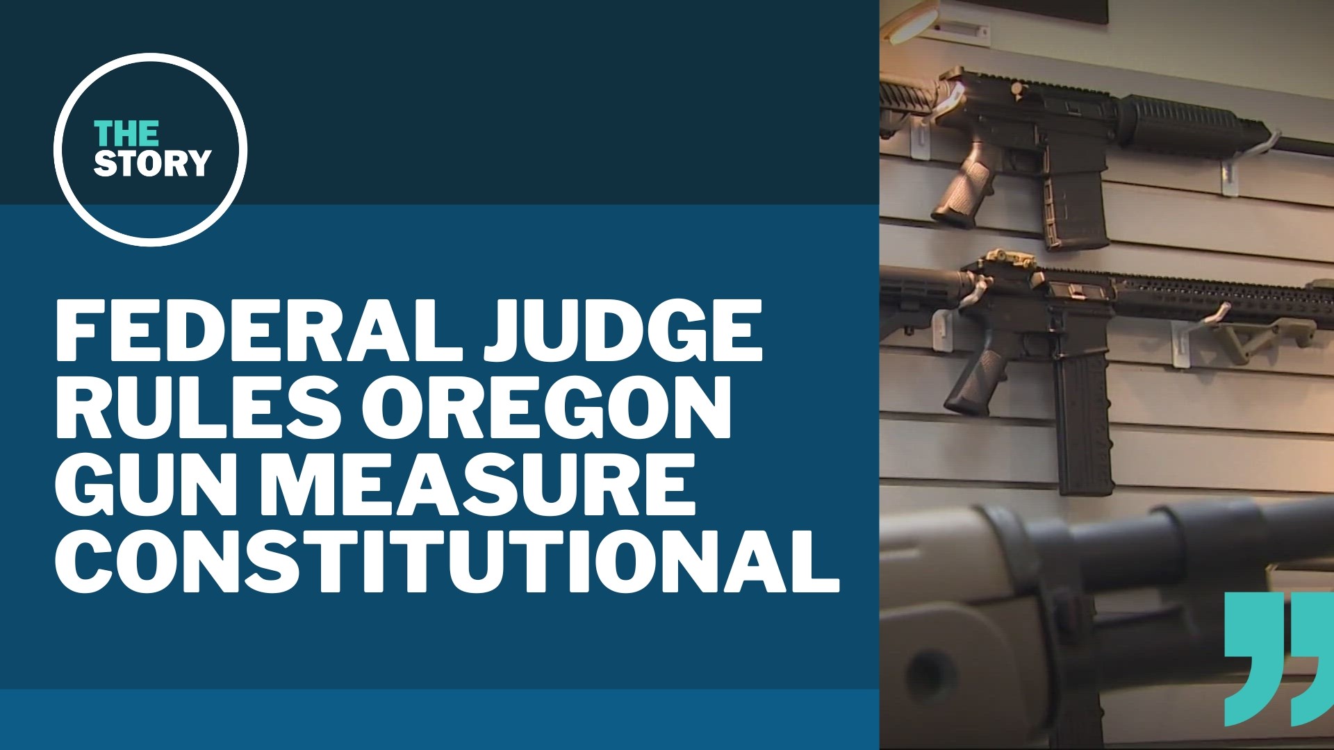 A federal judge found that the voter-approved gun control initiative is constitutional. Regardless, the measure remains on hold due to a state court order.