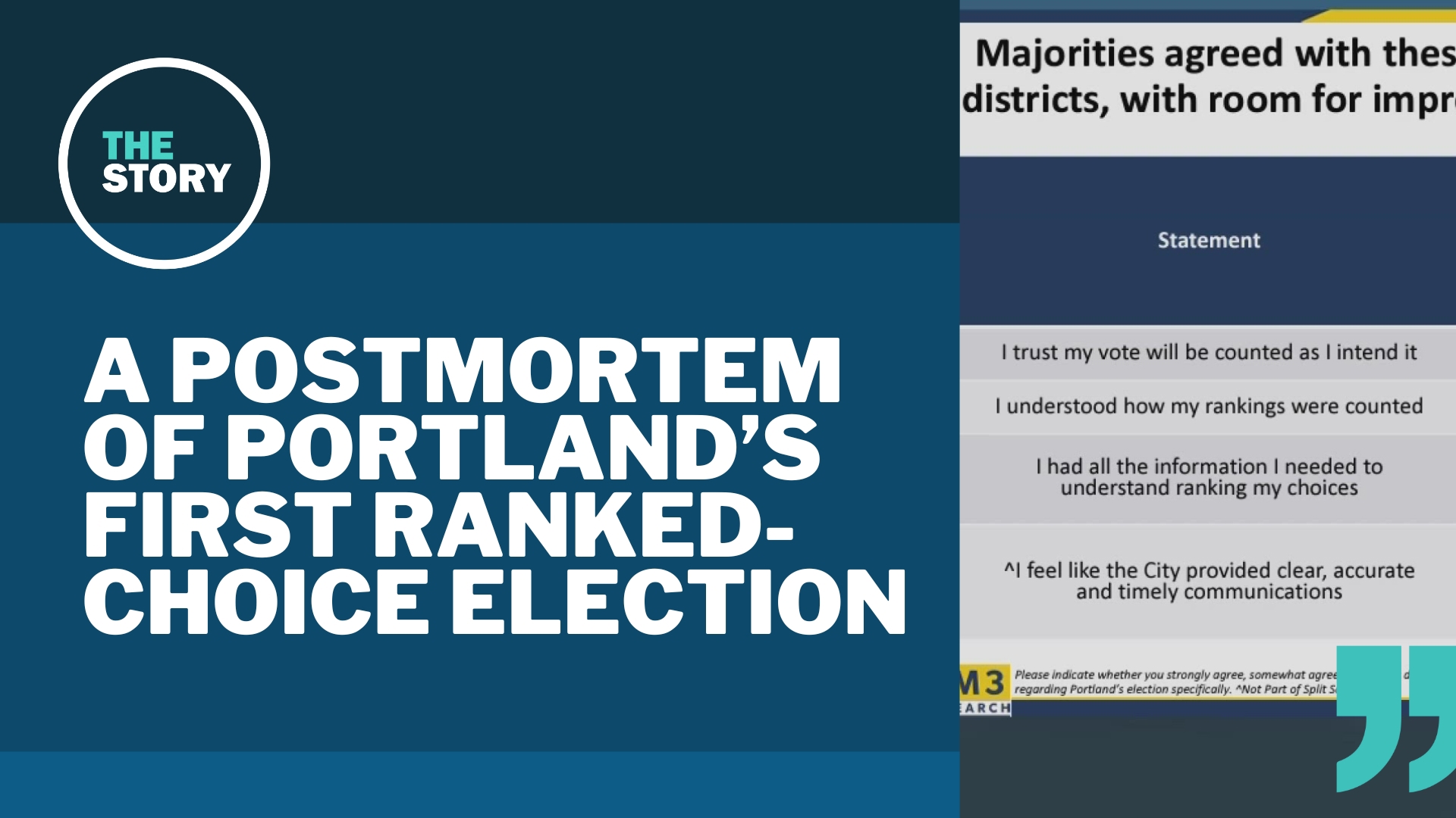 While understanding seemed decent overall, people in East Portland and voters of color were significantly less likely to engage with ranked-choice races.