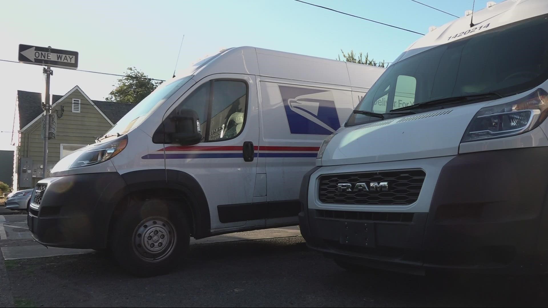 United States Postal Inspection Service is working to recover the stolen mail and offering a reward up to $50,000 for information leading to an arrest and conviction