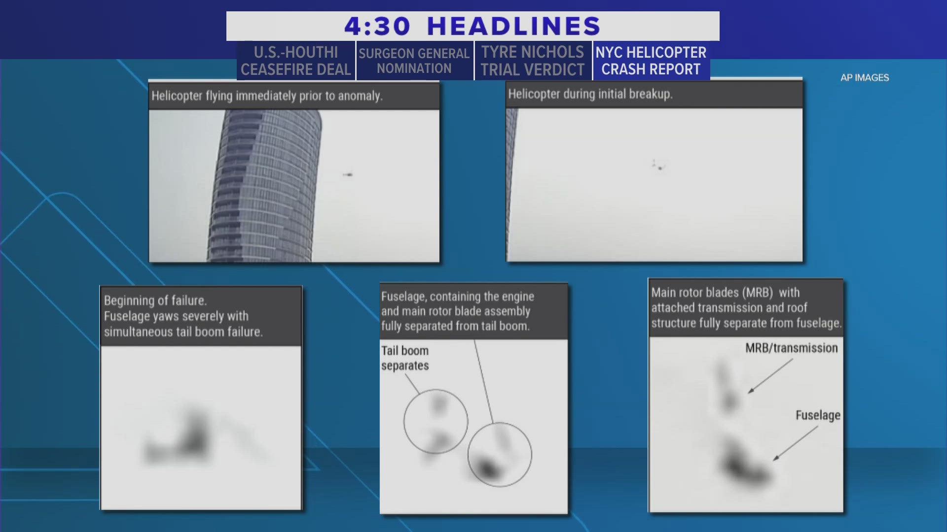 Surveillance photos show midair breakup; pilot wore smart glasses capable of recording, but they’re still missing.