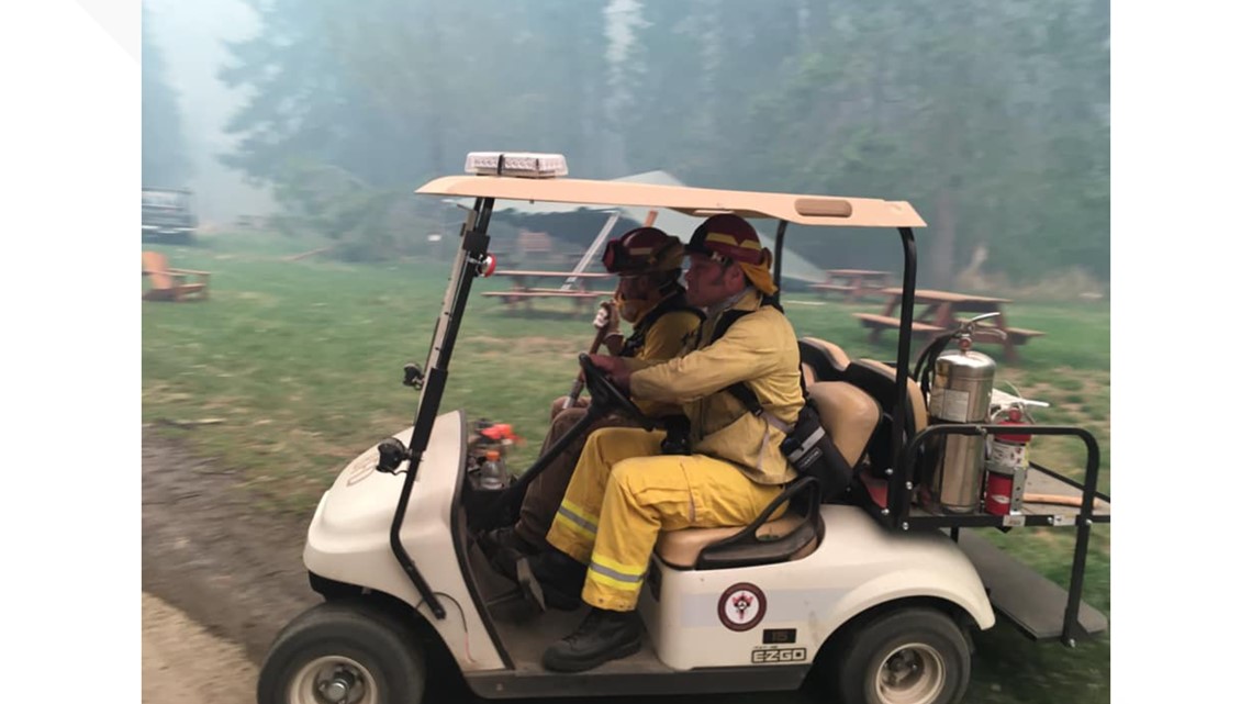 Breitenbush fire crews battle the Lionshead Fire in Marion County