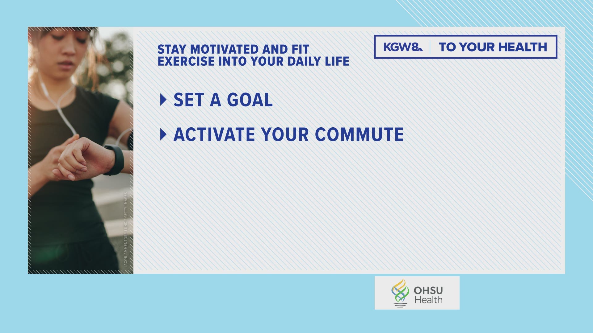 From OHSU Health, here are five tips to stay motivated and fit exercise into your daily life.