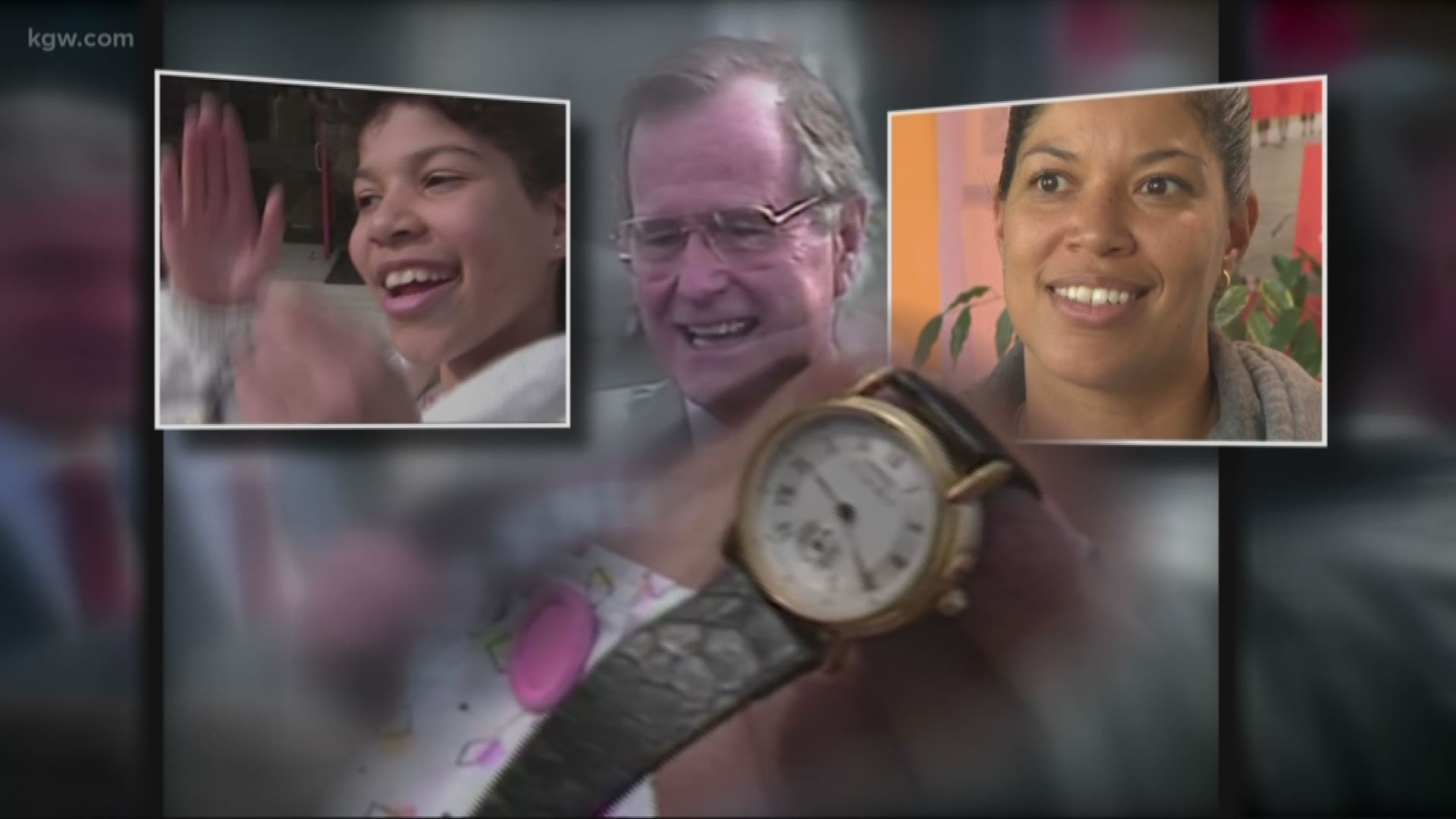 We caught up with the girl who got President George H.W. Bush's watch.