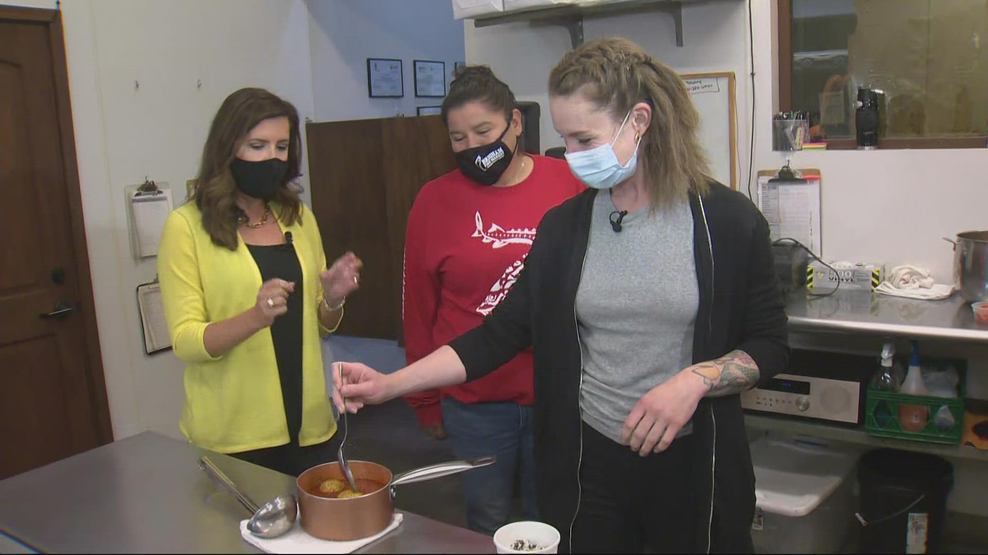 KGW's monthly series 'Oregon in Season' highlights seasonal ingredients around the state. 'Top Chef Portland' star Sara Hauman shared a salmon meatballs recipe.