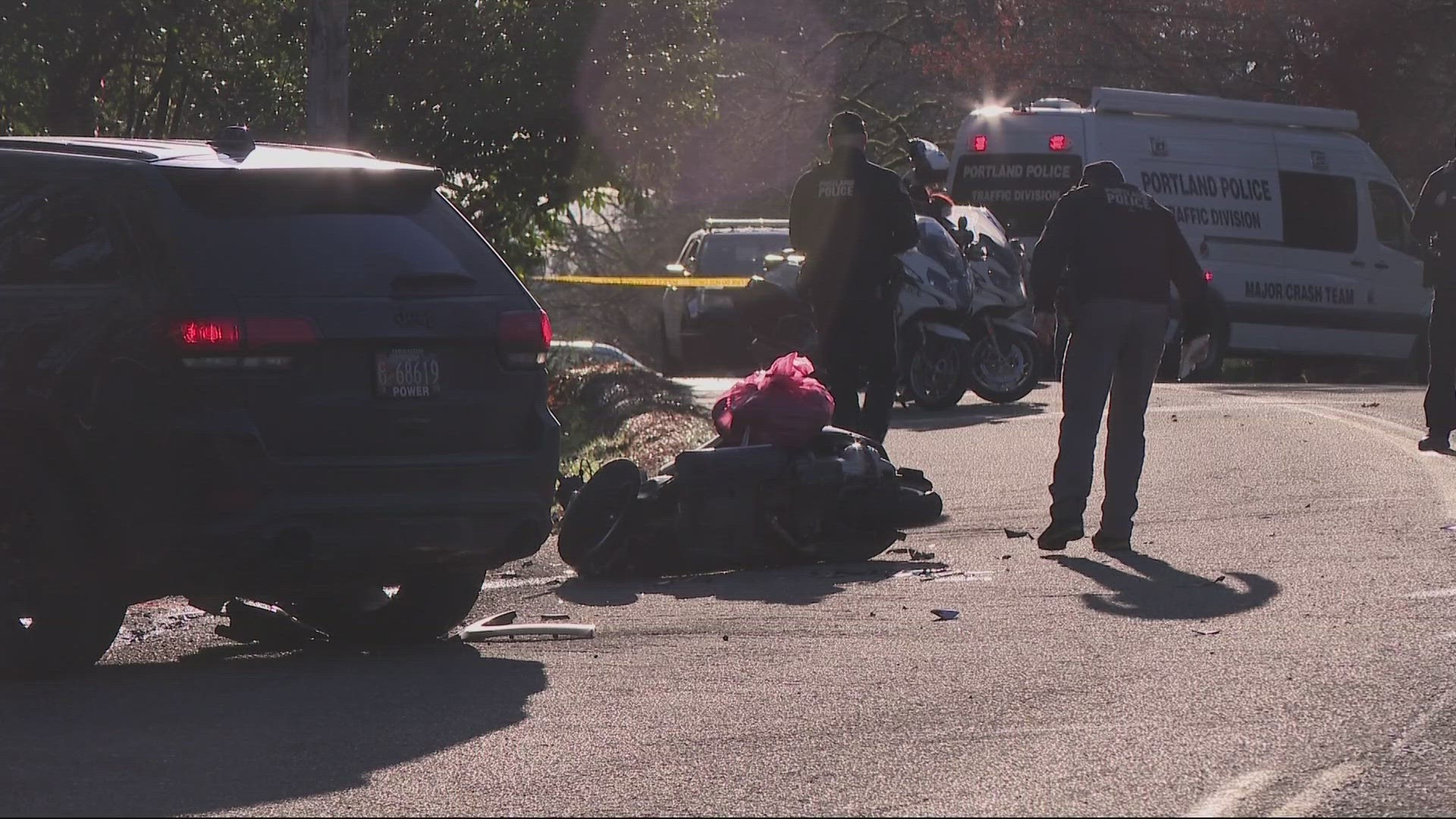 Scooter rider hospitalized with life-threating injuries after car crash ...