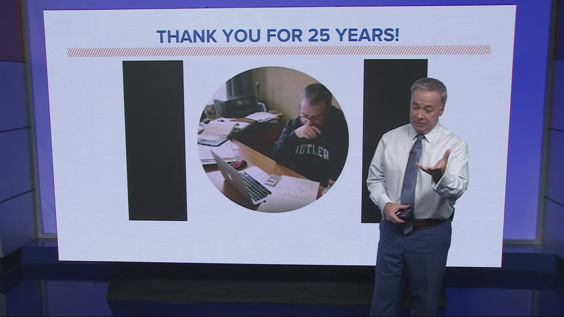 On Friday, KGW Sunrise meteorologist Rod Hill marked 25 years as a meteorologist on air in Portland. He shared a message of gratitude to those who have watched him.