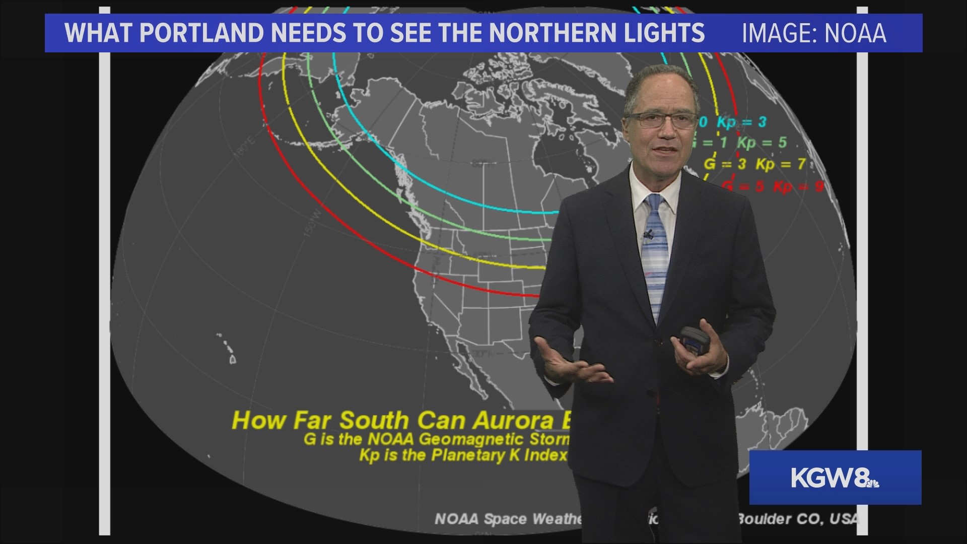 The Geophysical Institute at the University of Alaska at Fairbanks forecasted auroral activity in 17 states. But the Pacific Northwest isn't likely to see the lights