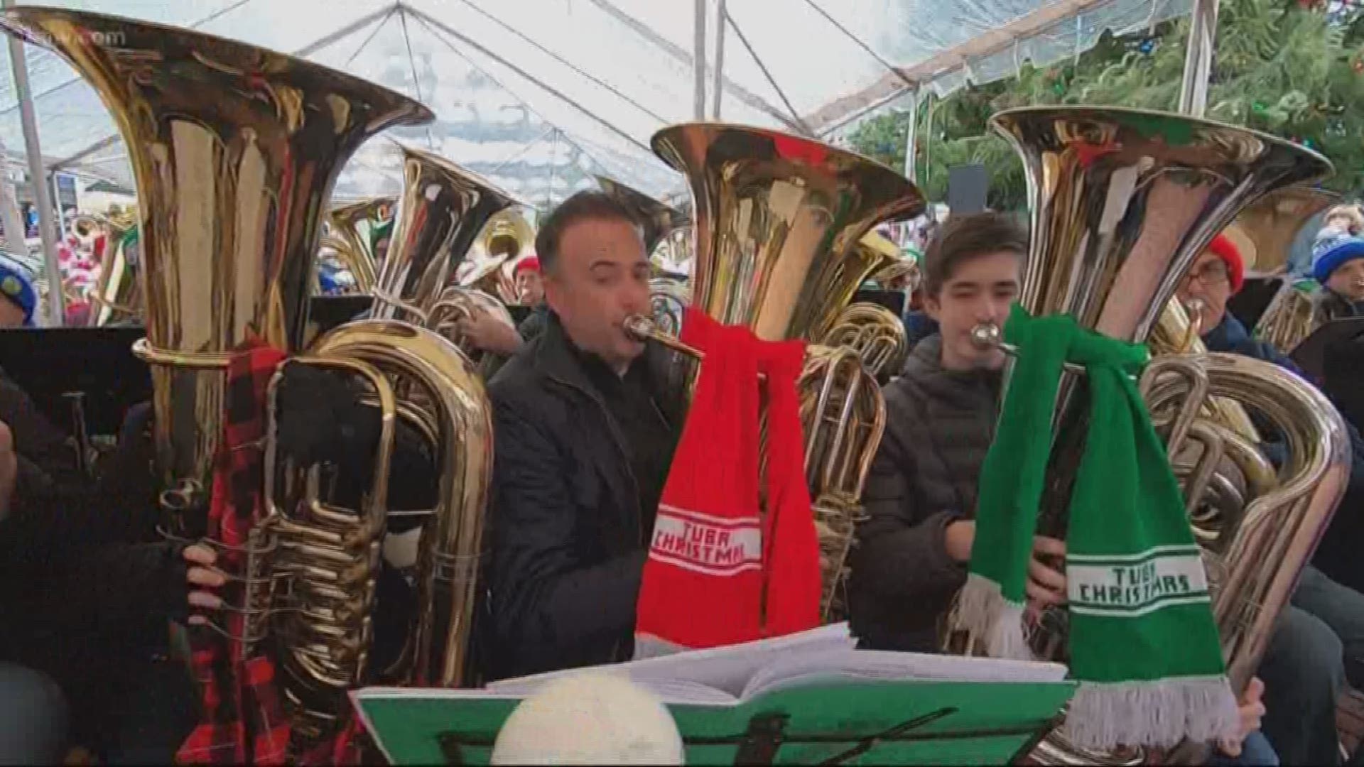 For the 29th year, this very Portland tradition took over Pioneer Courthouse Square as tuba players performed holiday favorites.