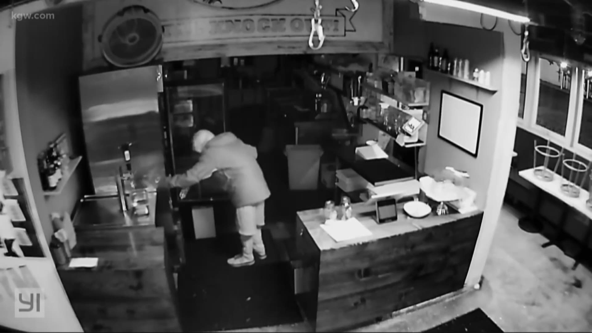 Caught-on-camera in Northeast Portland, a thief hit a popular restaurant and wine bar.