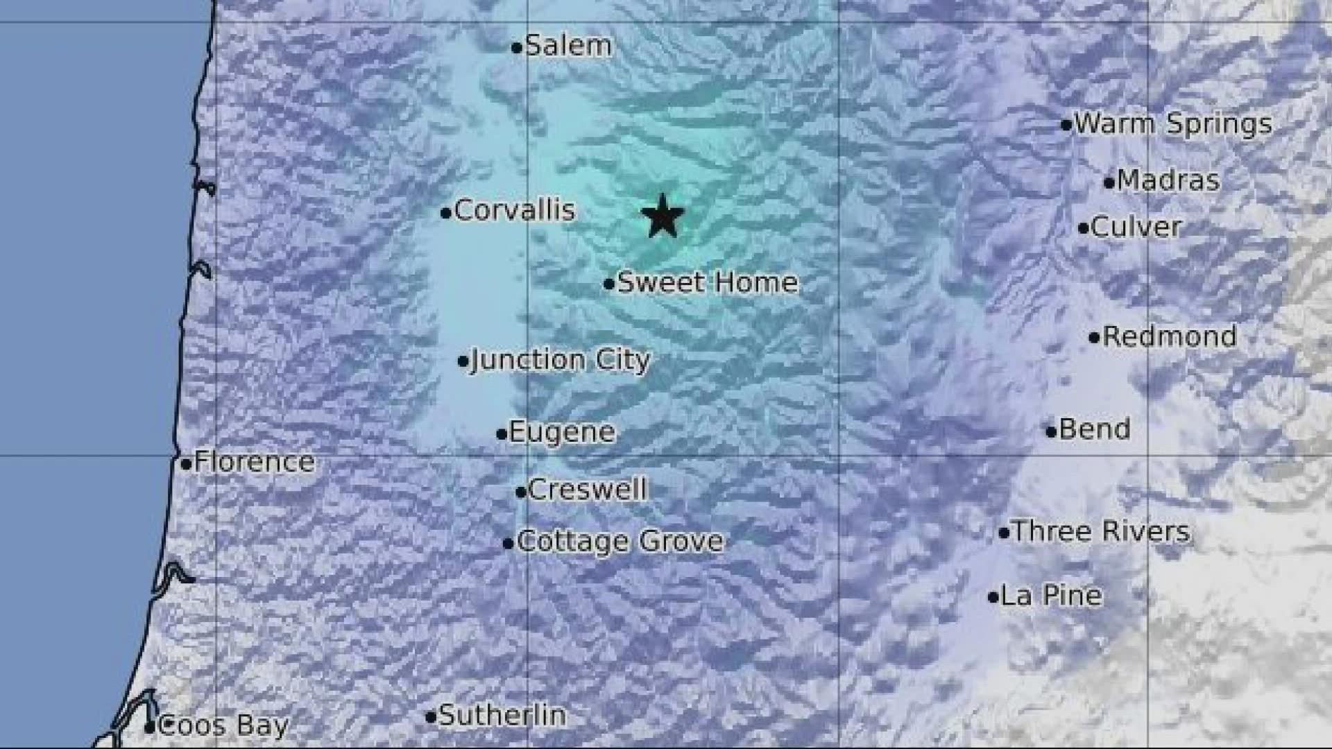 Before 6 a.m., residents of the small town southeast of Salem were awoken by shaking. Experts say it was an unusually large quake for western Oregon.
