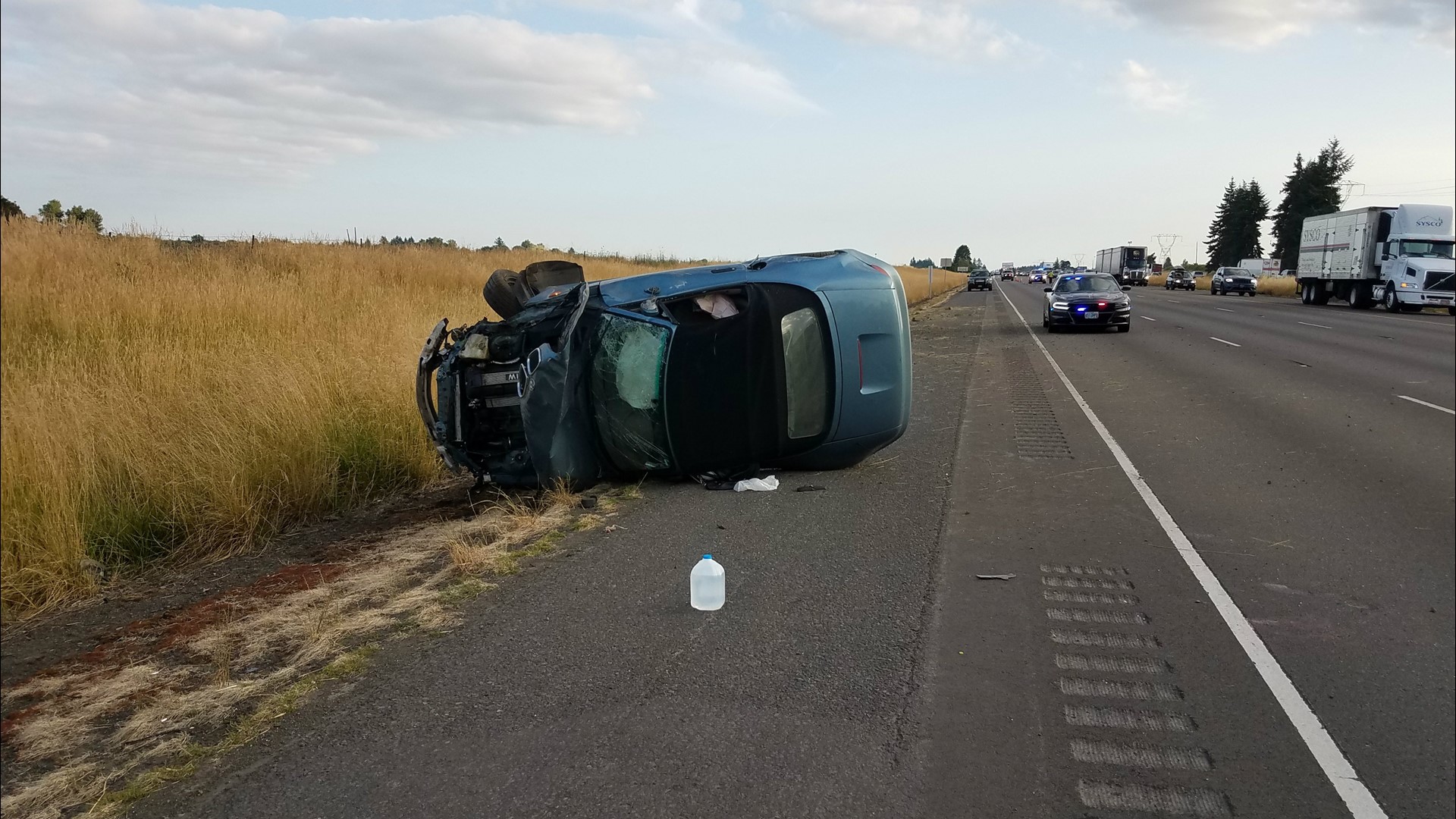 Heavy delays expected on NB I5 after crash south of Wilsonville