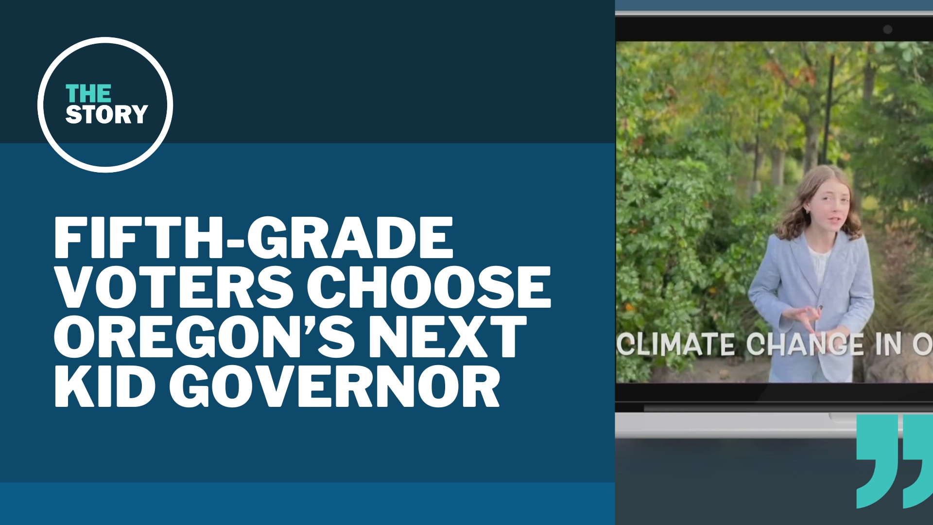 Rosie was elected by her fifth-grade peers across the state of Oregon, running on a platform of addressing climate change.