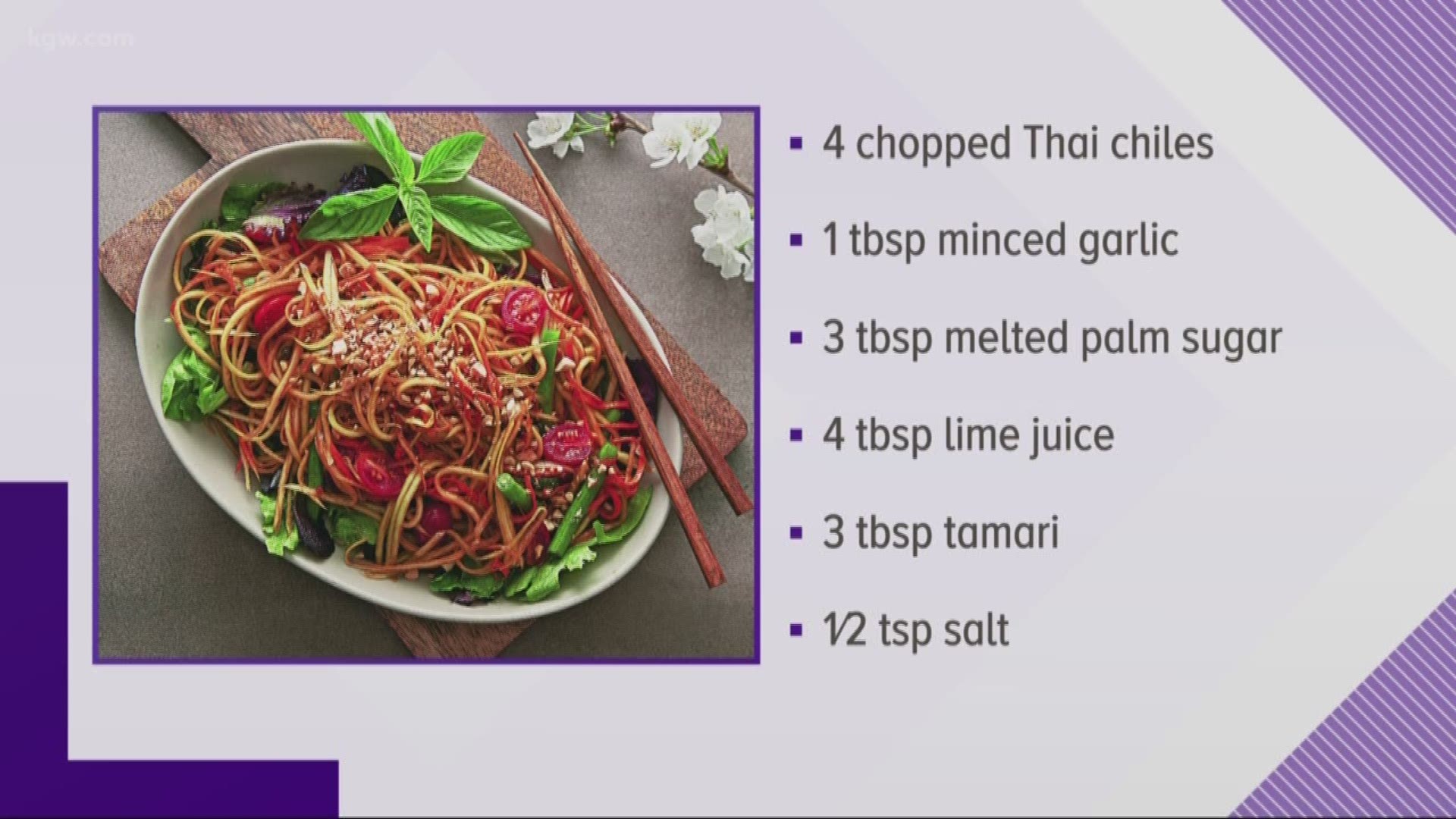 Sarah Jansala, author of “Vegan Thai Kitchen,” shows us how to make a green papaya salad.
#TonightwithCassidy
Recipe: http://bit.ly/36wBsVZ