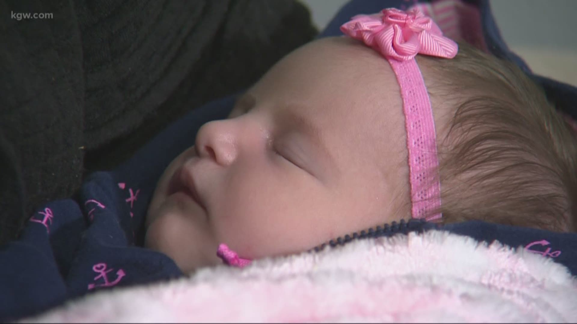 The small town of Rosburg, Washington, is celebrating the birth of a special baby girl. Baby Ameilia arrived unannounced and surprised the whole town.