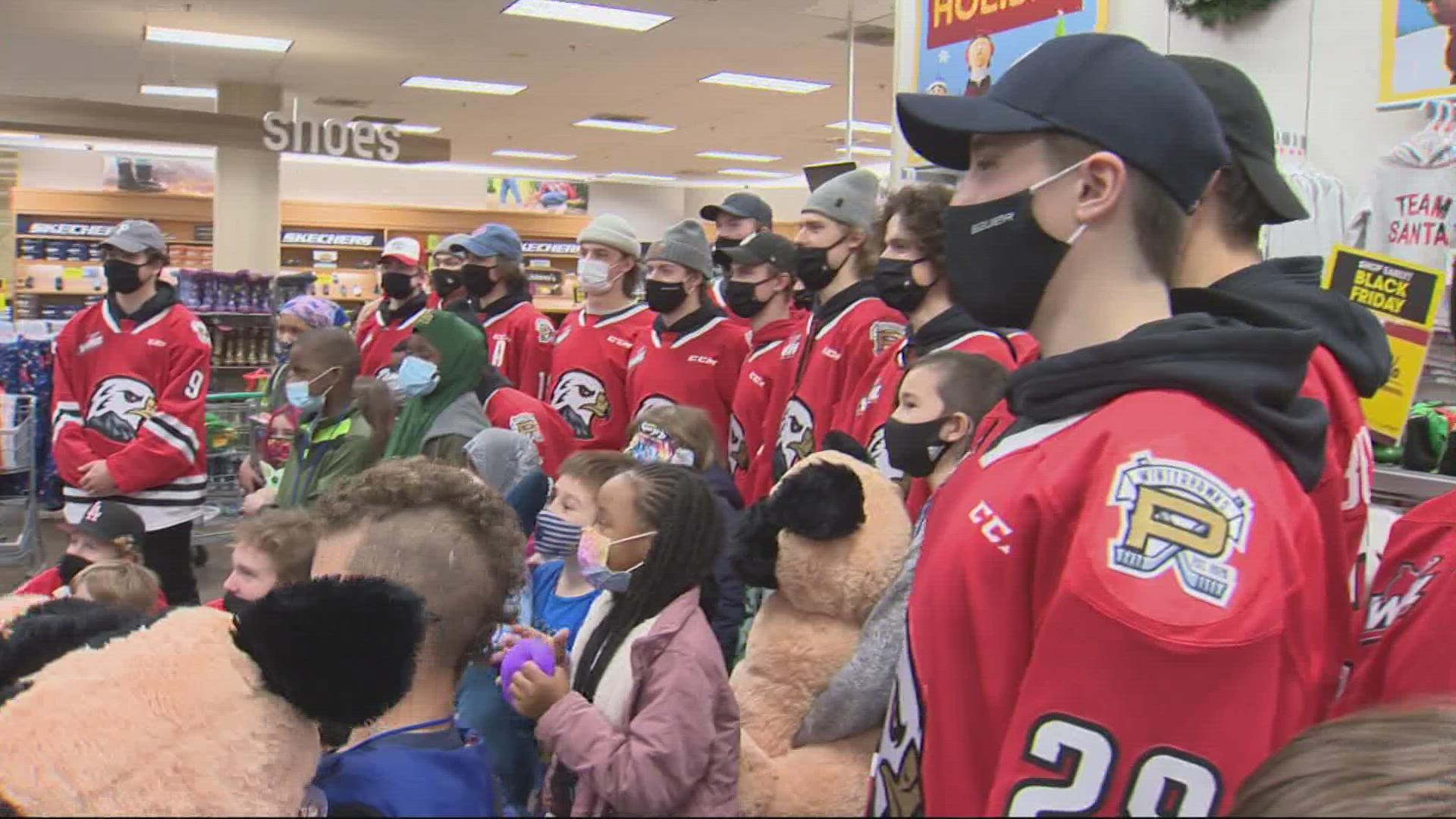The "Shop With a Hawk" program pairs at-risk kids with players for a day of shopping and mentorship.