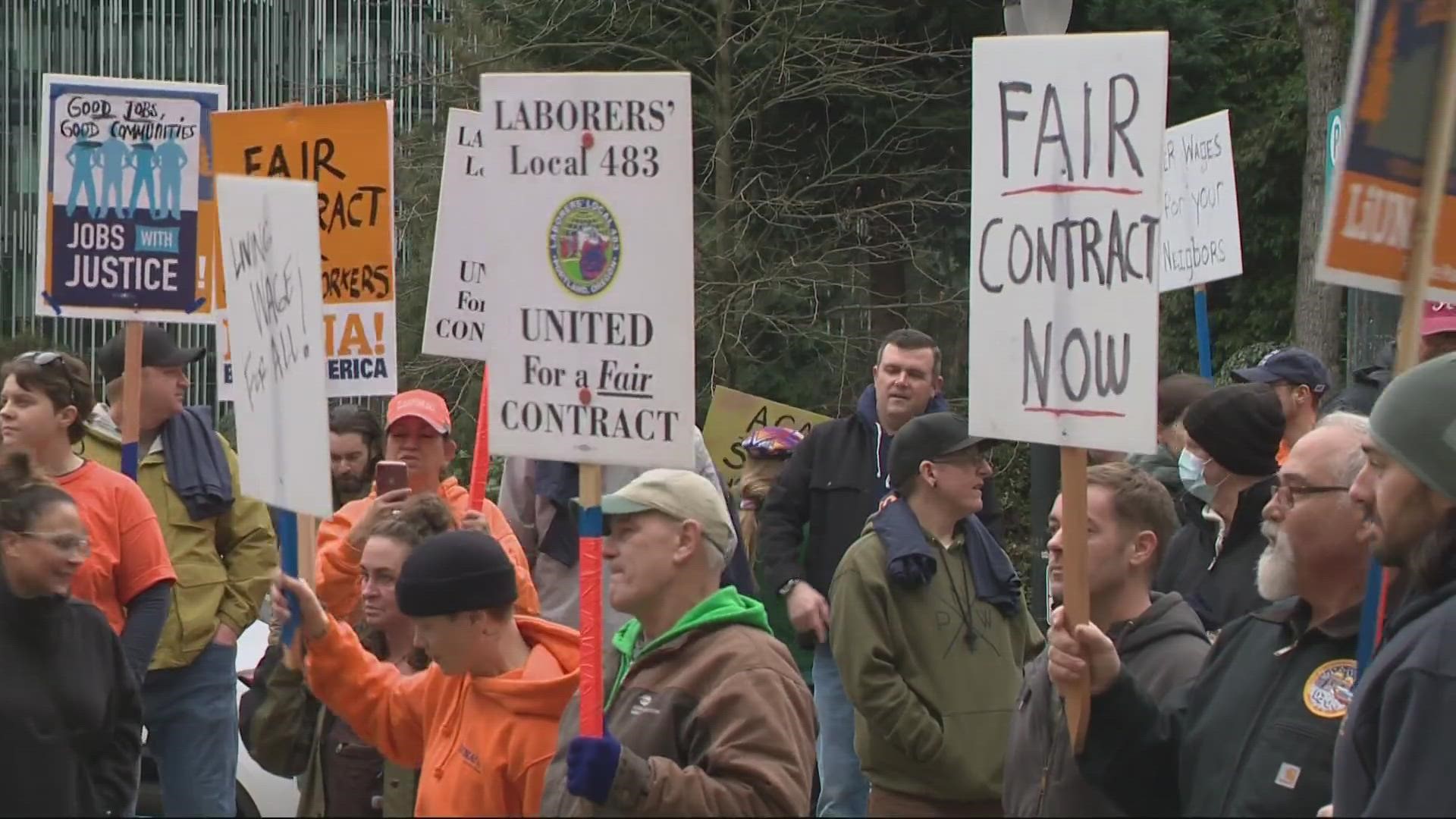 More than 600 Portland workers represented by Laborers' Local 483 plan to strike next week after failing to agree with the city on a new contract.
