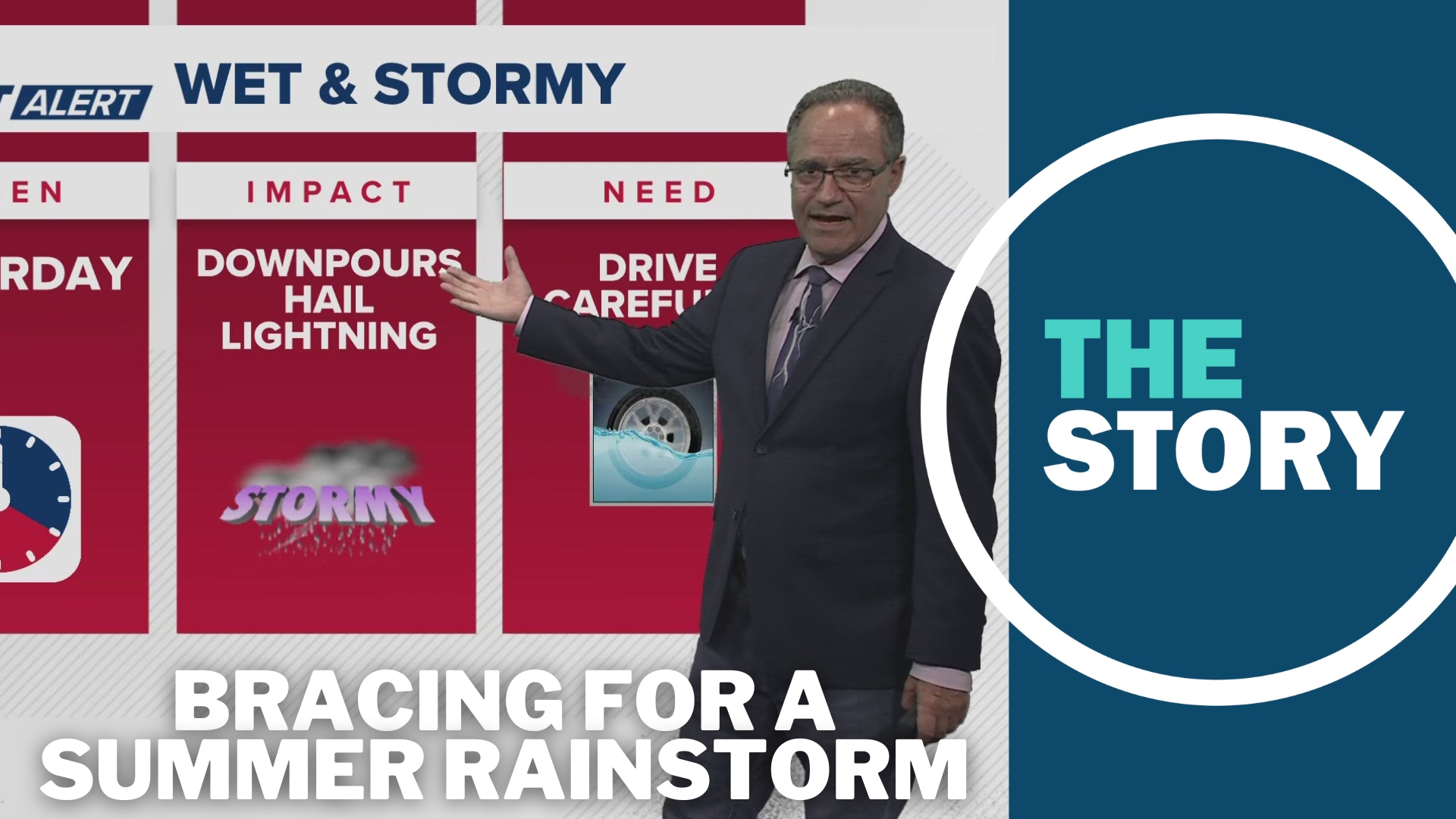 The afternoon could bring rainfall intense enough, in fits and starts, to cause minor flooding or slides in some areas. It's unusual for a summer storm.