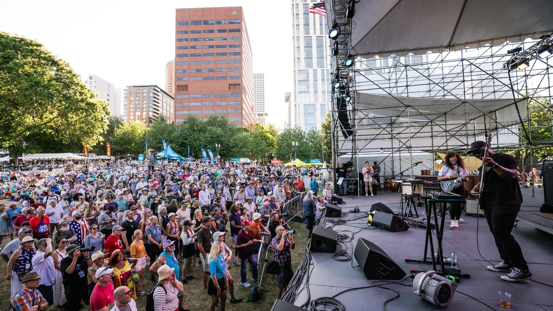 Crowd enjoying a concert at Freedom Hill