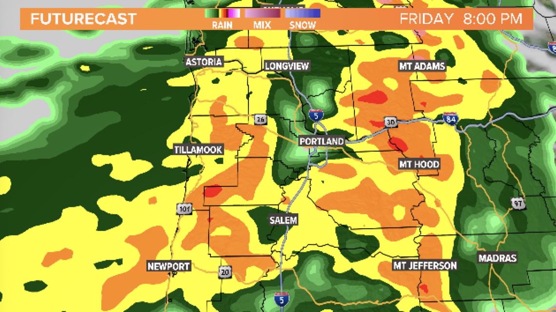 Atmospheric river runs through Astoria with strong winds, rain