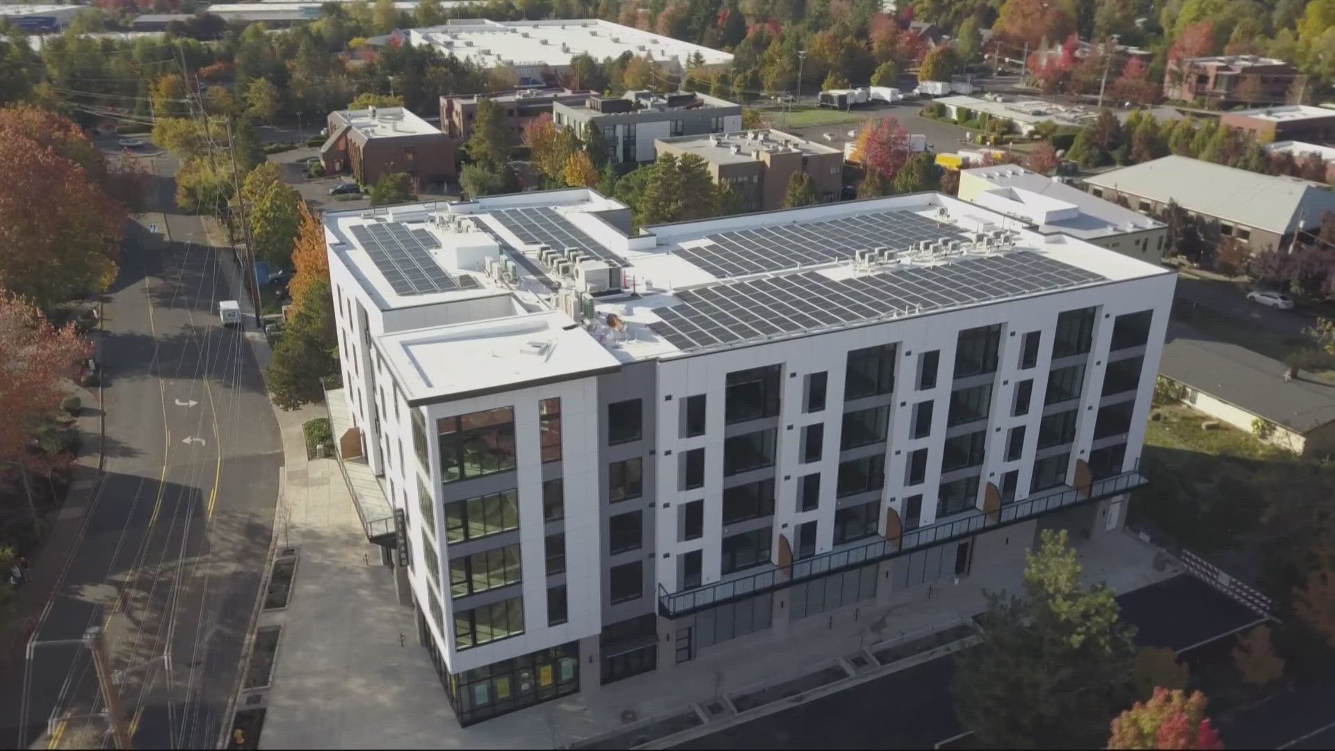 The Steward on Southwest Hampton Street is an all-electric, five-story and 55-unit apartment building designed to have the lowest operating carbon footprint possible