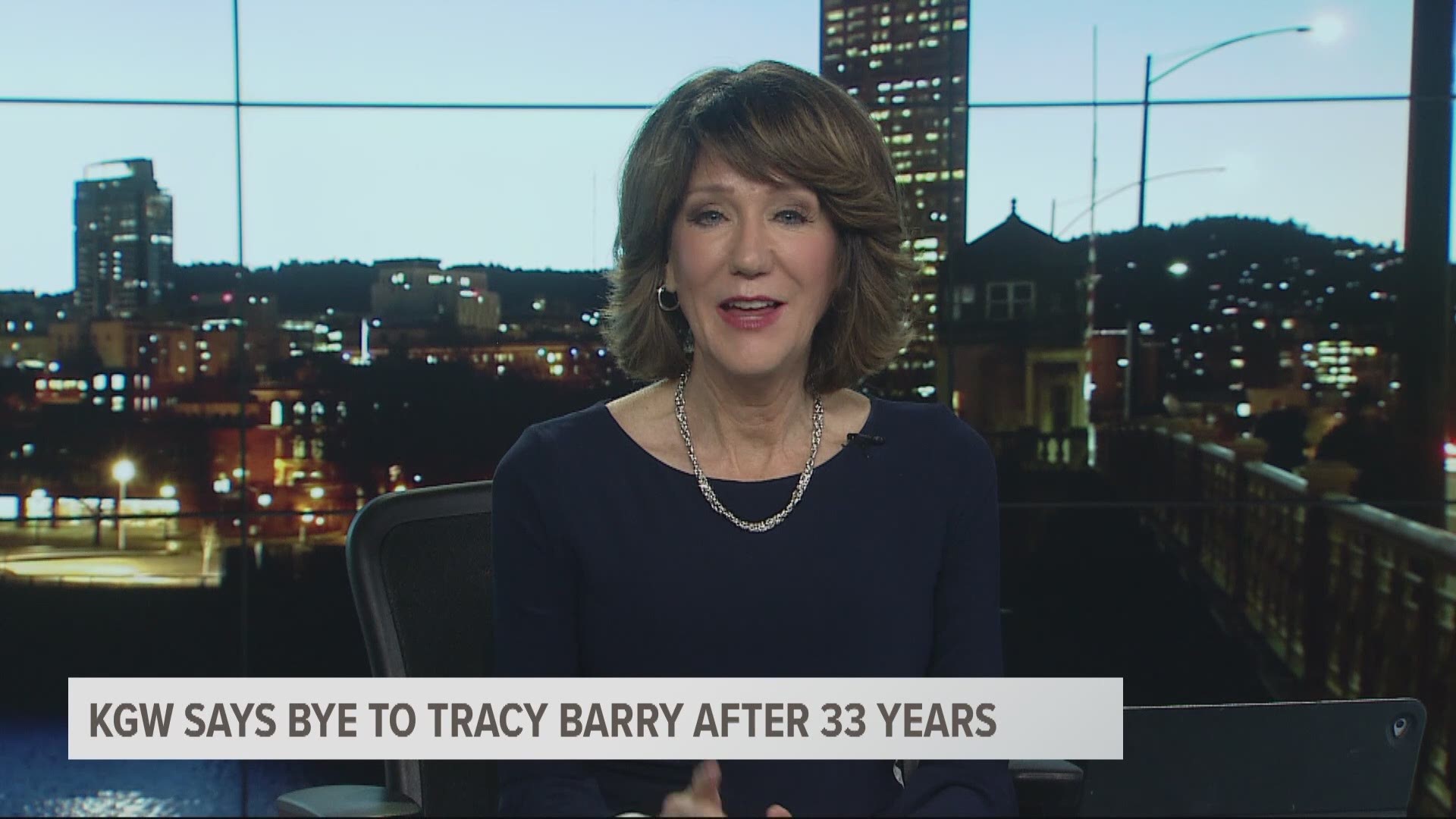 Tracy Barry says goodbye on October 12, 2018 after 33 years at KGW.