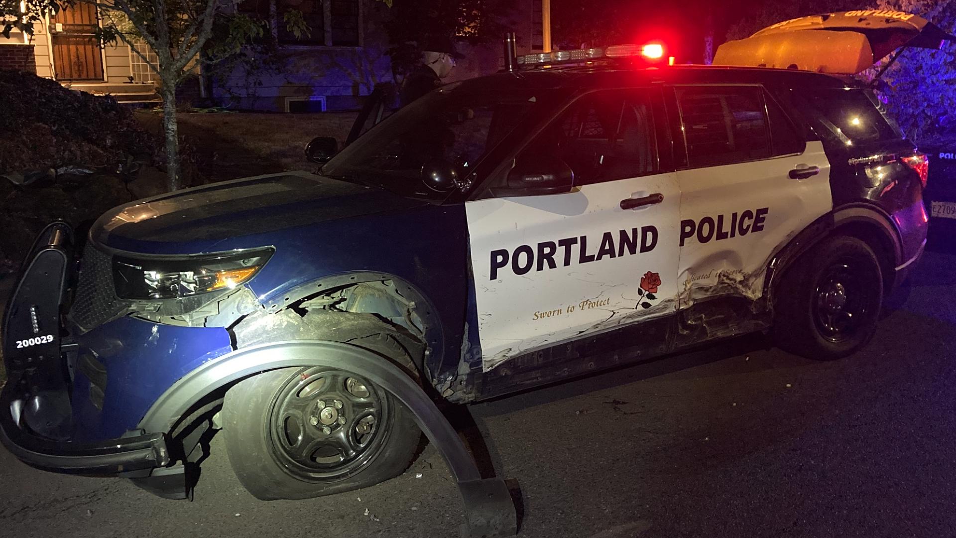 Portland officers injured after impaired driver crash police cars | kgw.com