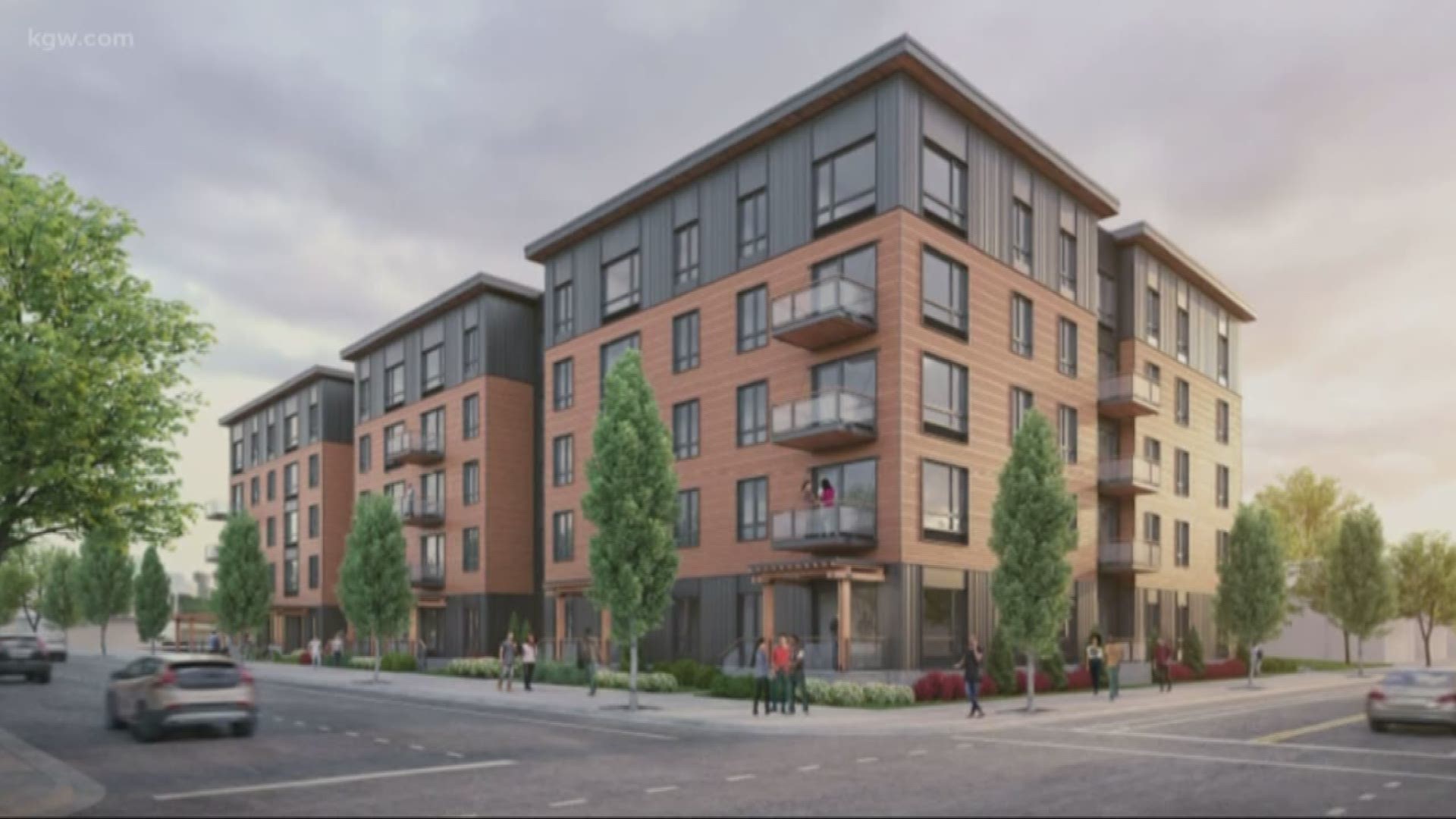 The building on North Williams Avenue will encompass an entire city block and include 61 large family units.