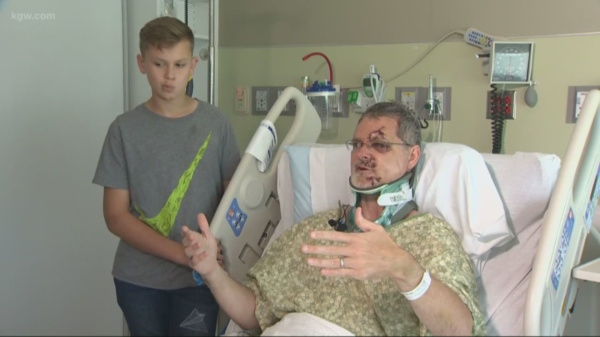 An act of heroism. A father jumped into Lucia Falls in an effort to save his son.