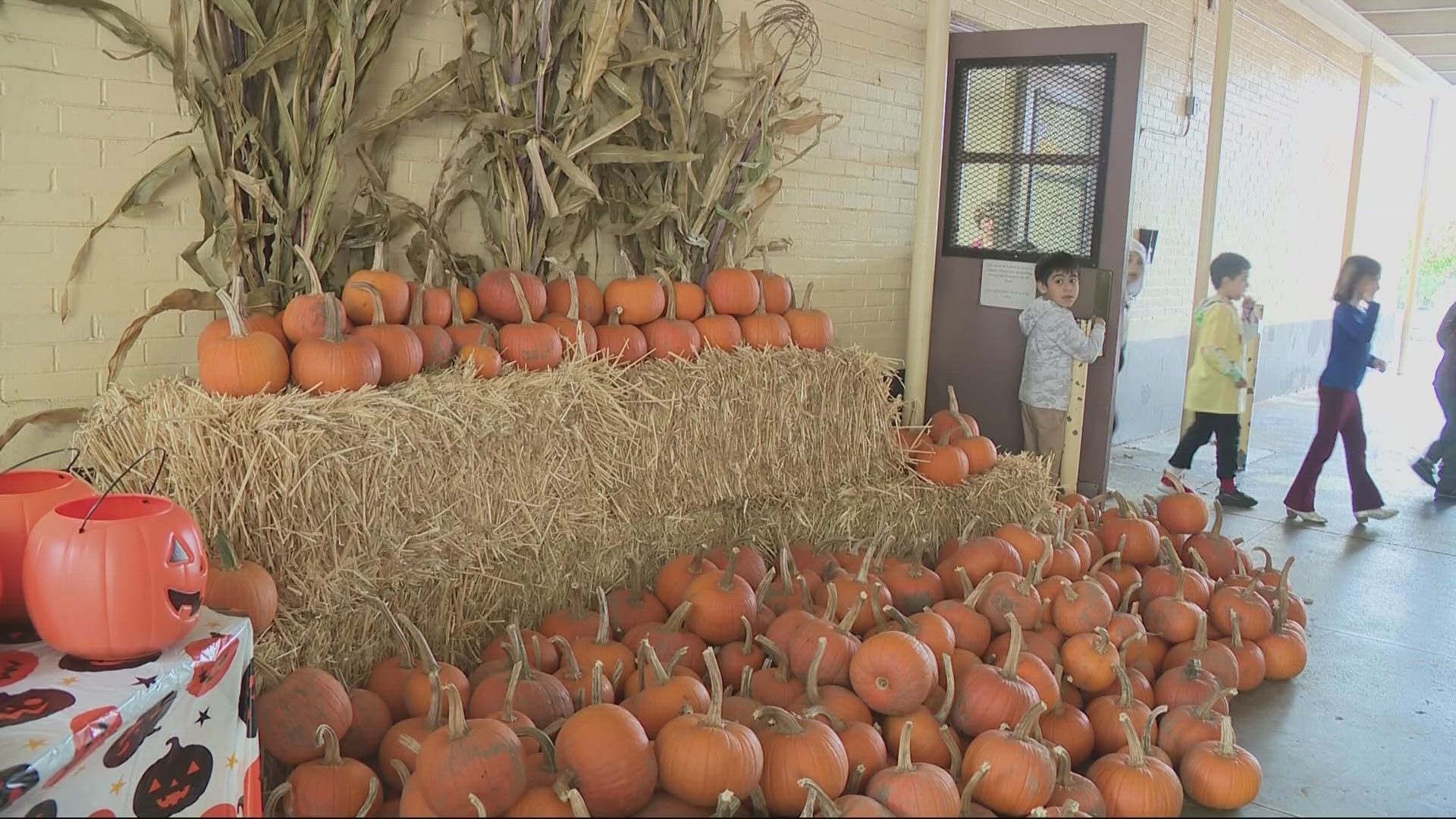 Students at Englewood Elementary in Salem got a huge, orange surprise just in time for the Halloween season.