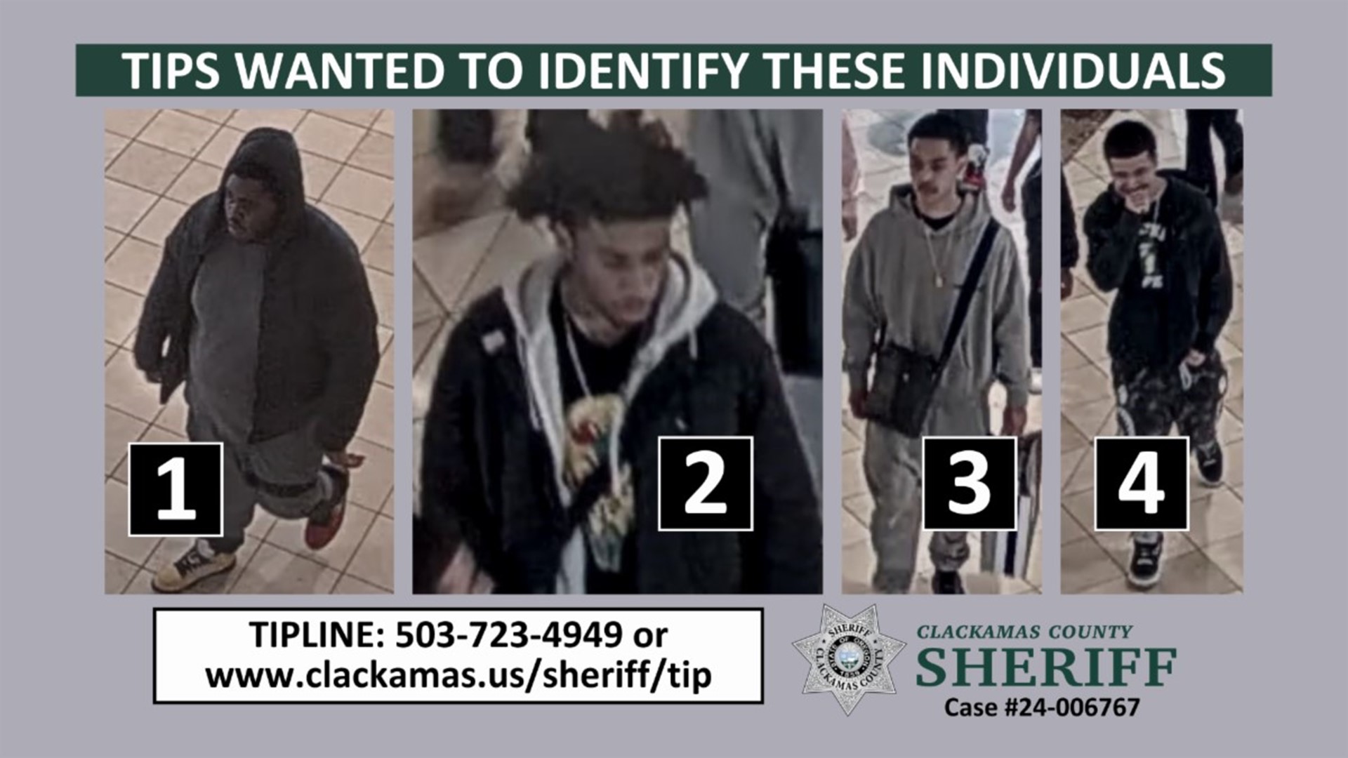 Clackamas mall shooting Deputies seek to identify 7 people