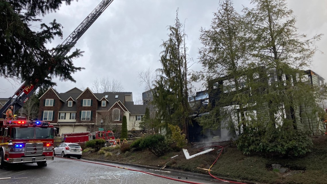Large house fire in Northwest Portland