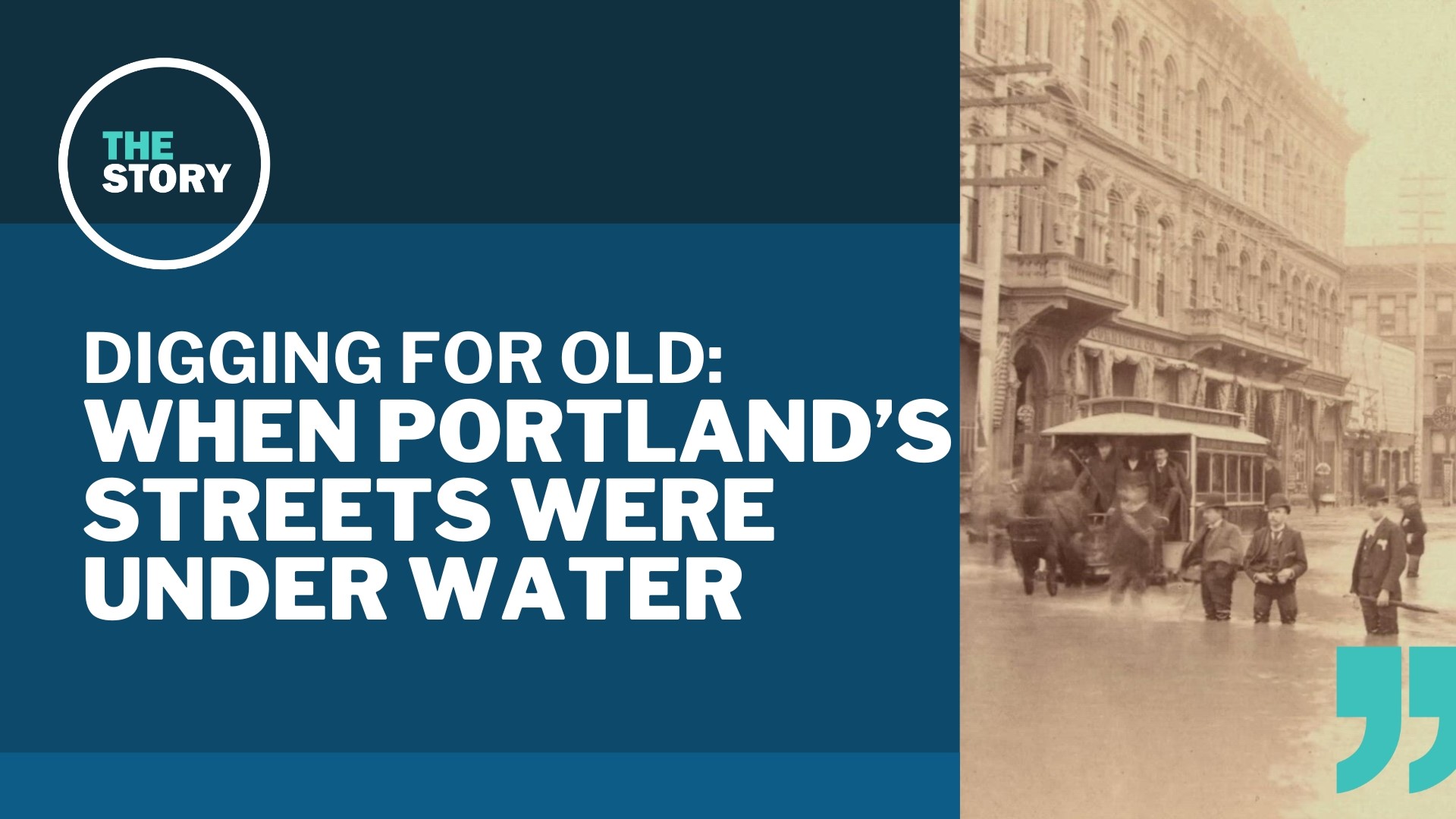 The streets of downtown Portland became canals in June of 1894, as river waters rose over 30 feet amid extreme spring snowmelt.