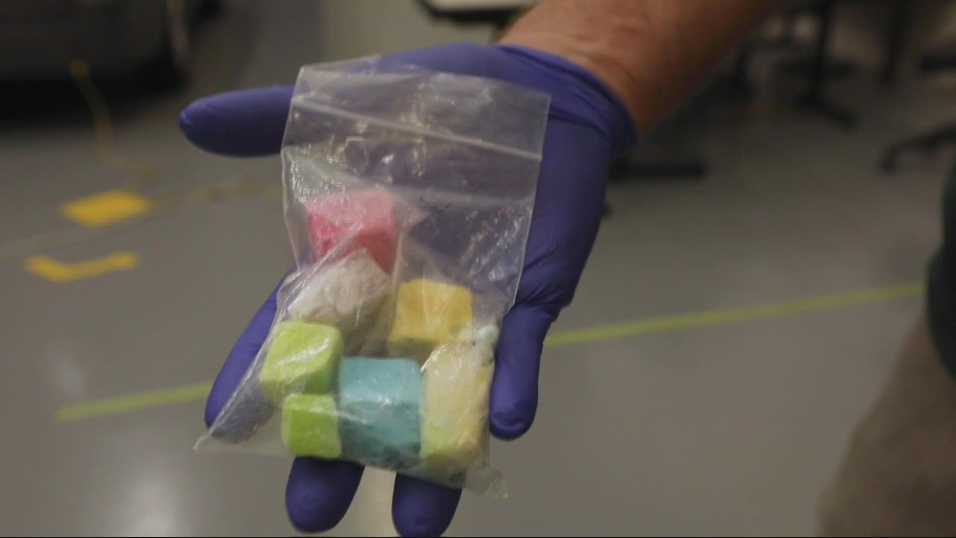 Multnomah County deputies found ‘rainbow fentanyl’ during a recent bust. The variant is more potent and dangerous than more common blue pills.