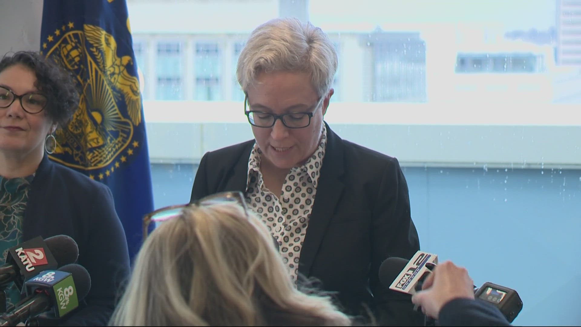 Gov. Tina Kotek, Portland Mayor Ted Wheeler and Multnomah County Chair Jessica Vega Pederson declare a fentanyl crisis at state, county and city levels on Tuesday.