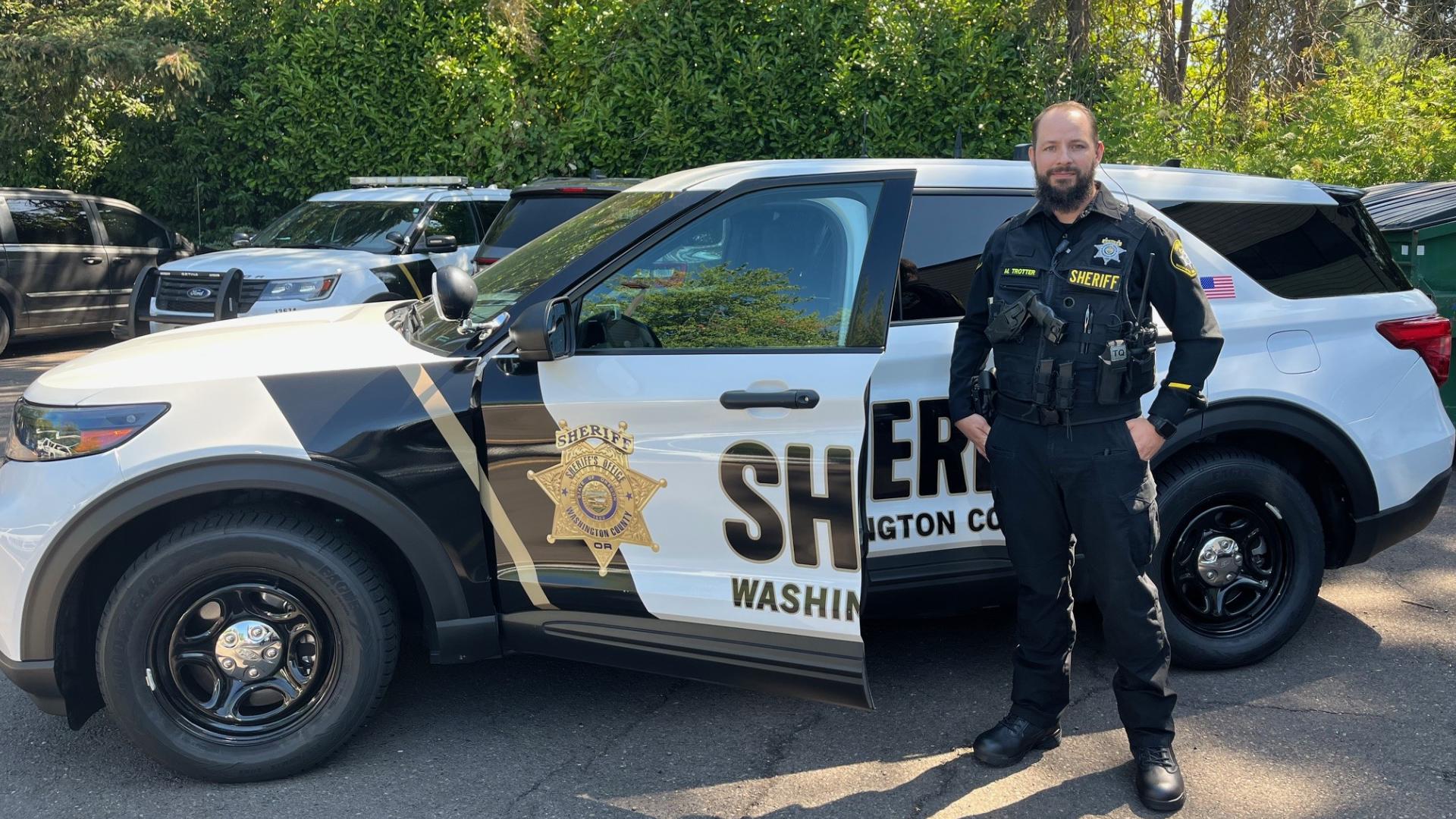 Washington County deputy hurt in crash returns to full-time duty | kgw.com