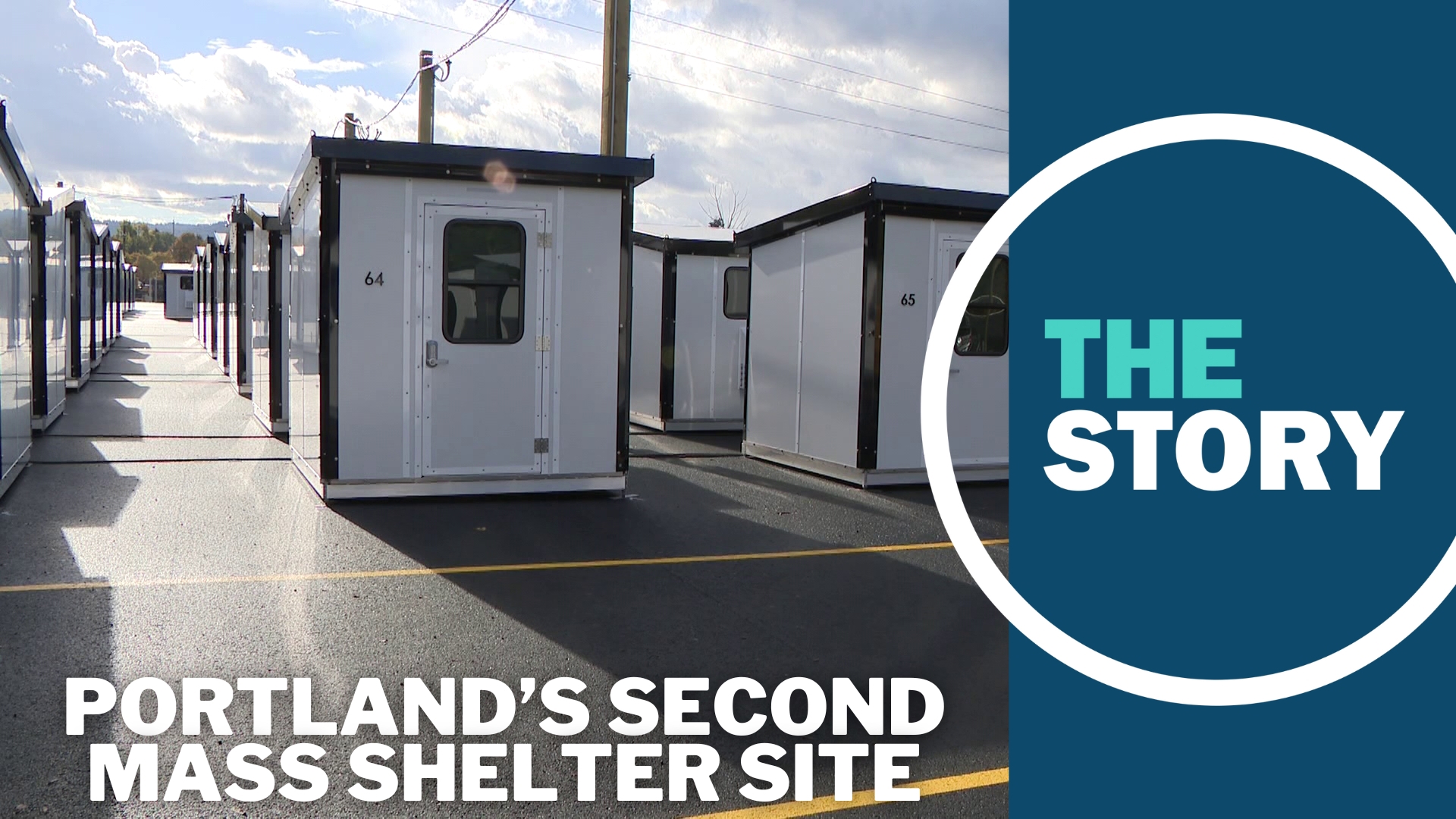 The site, which offers parking for 70 RVs and has dozens of shelter pods, is located in an industrial area off North Portland Road.