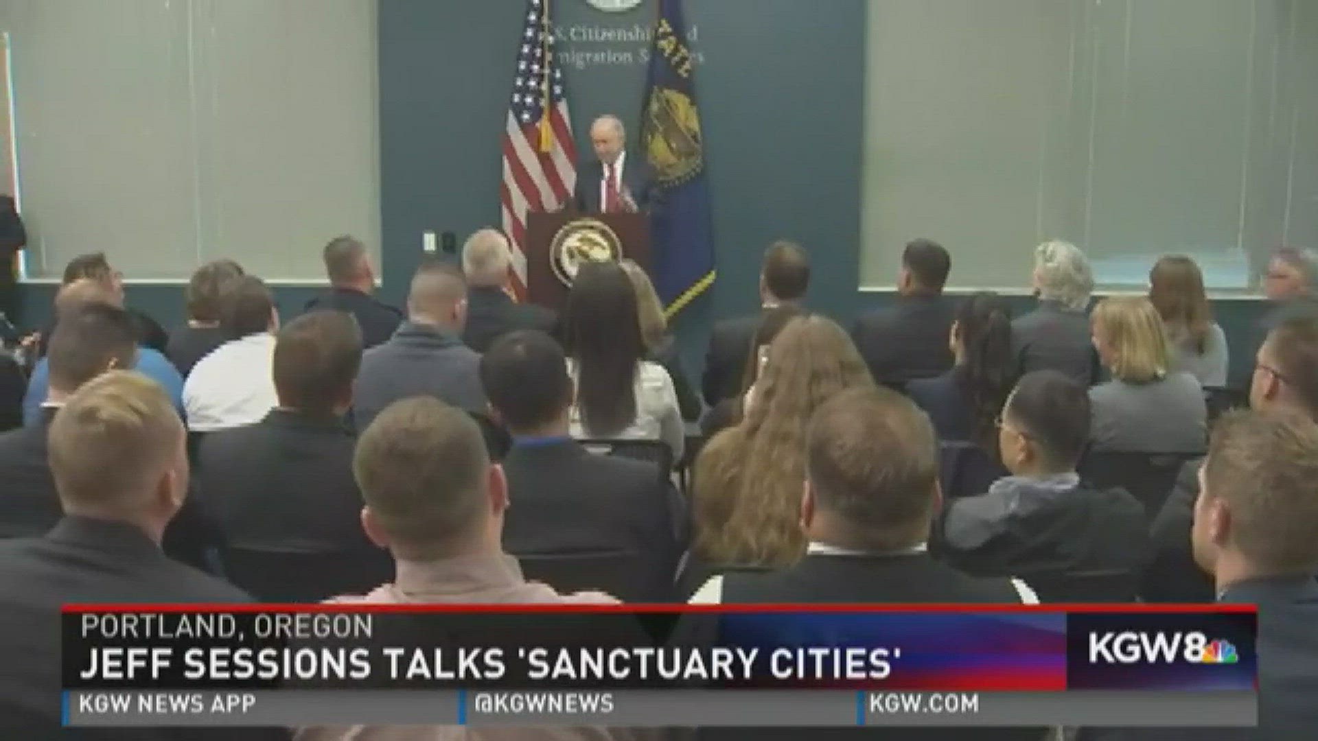 Full speech: Attorney General Sessions denounces sanctuary cities during a speech in Portland, Oregon on Sept. 19, 2017