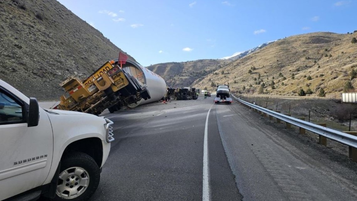 Semi crash closes I-84 in eastern Oregon | kgw.com