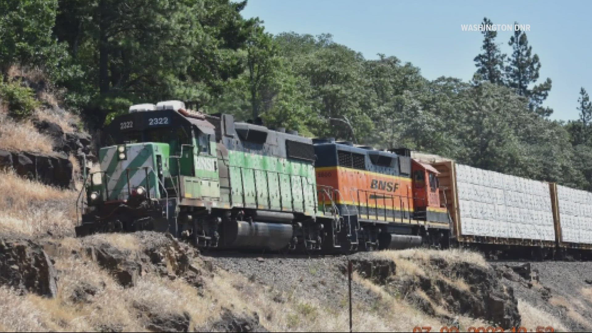 The Tunnel 5 fire in Skamania County, Washington burned over 500 acres at the beginning of July. Investigation finds a railway train at fault for the fire.