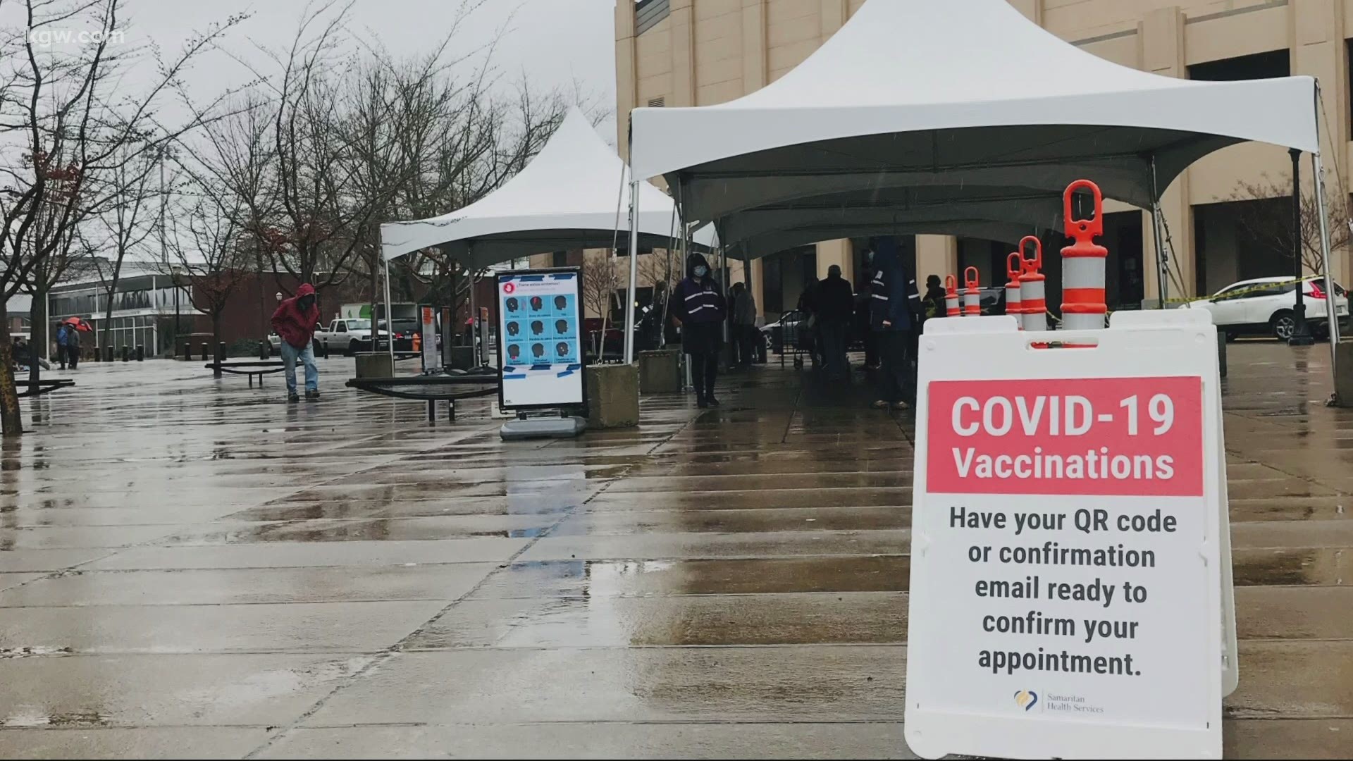 Winter storms in the south have delayed vaccine shipments and it’s impacting vaccination plans across Oregon, except in the Portland area. Pat Dooris reports.