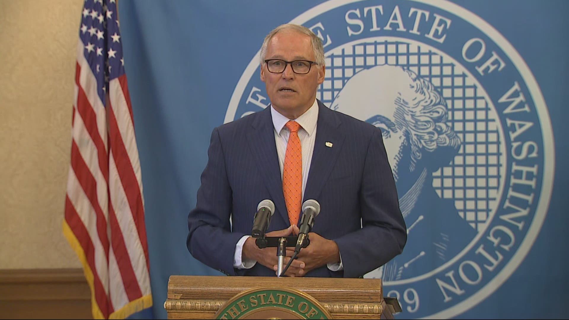 Washington Gov. Jay Inslee announced schools will require masks this fall and requested Washington residents resume wearing masks in public settings.