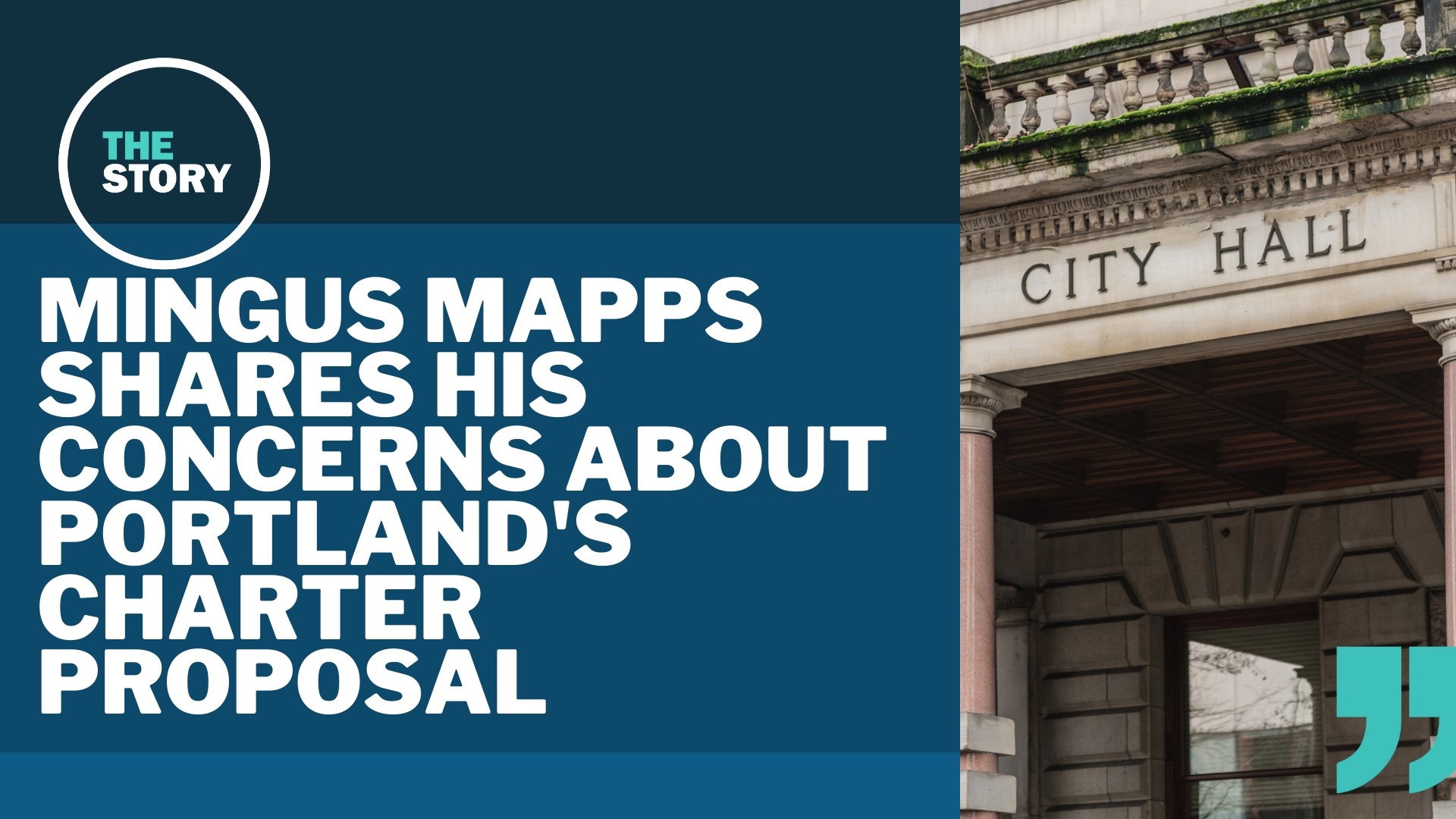 Mingus Mapps Calls Proposed Portland Charter Change unprecedented 