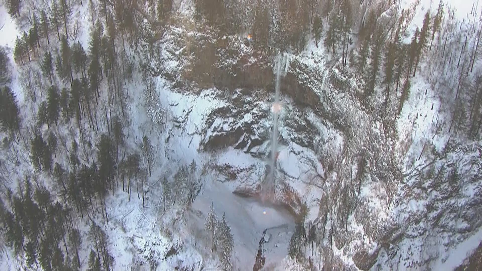 Here's a look from above at Multnomah Falls on Sunday, Feb. 10. Sky 8 caught these images while touring the snowy Portland metro area after the weekend's winter weather subsided.