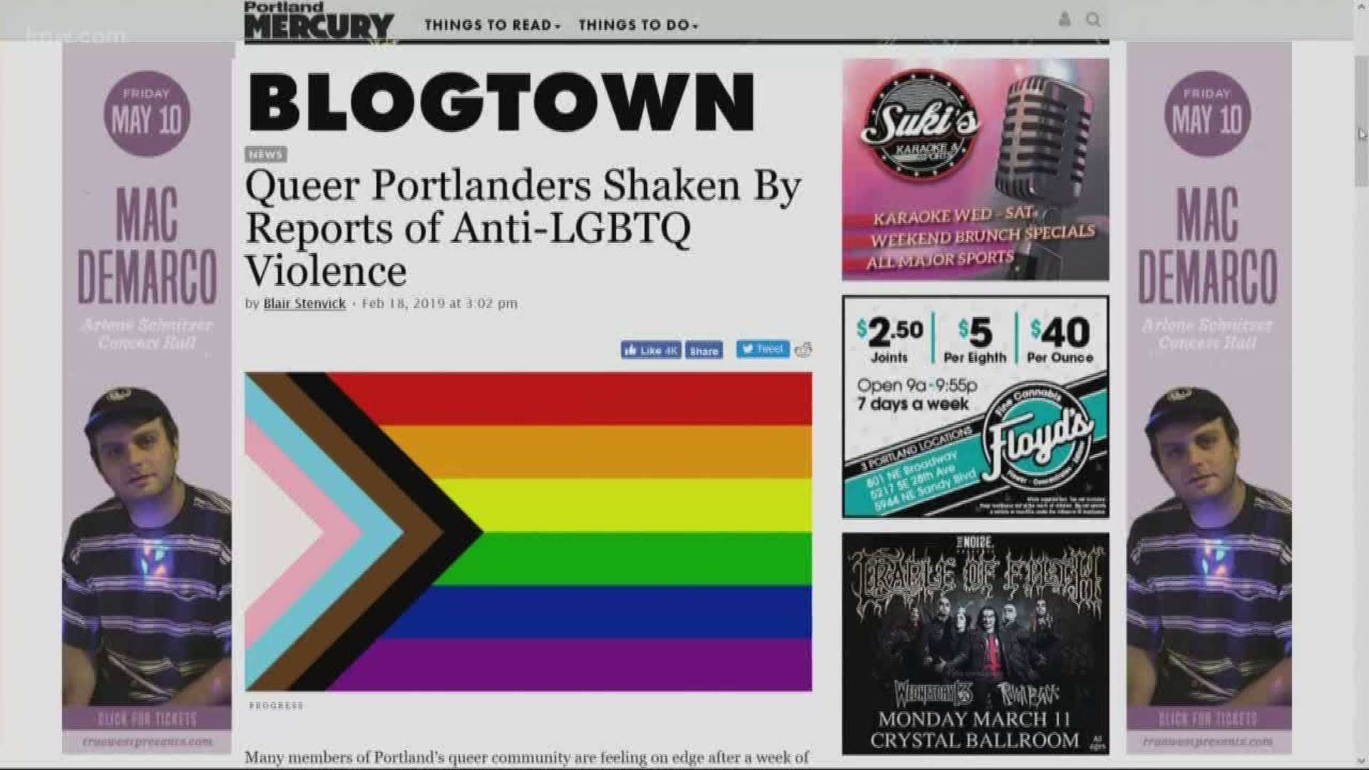 Fear among and support for Portland’s LGBTQ community is growing in light of rumors of a spike in attacks.